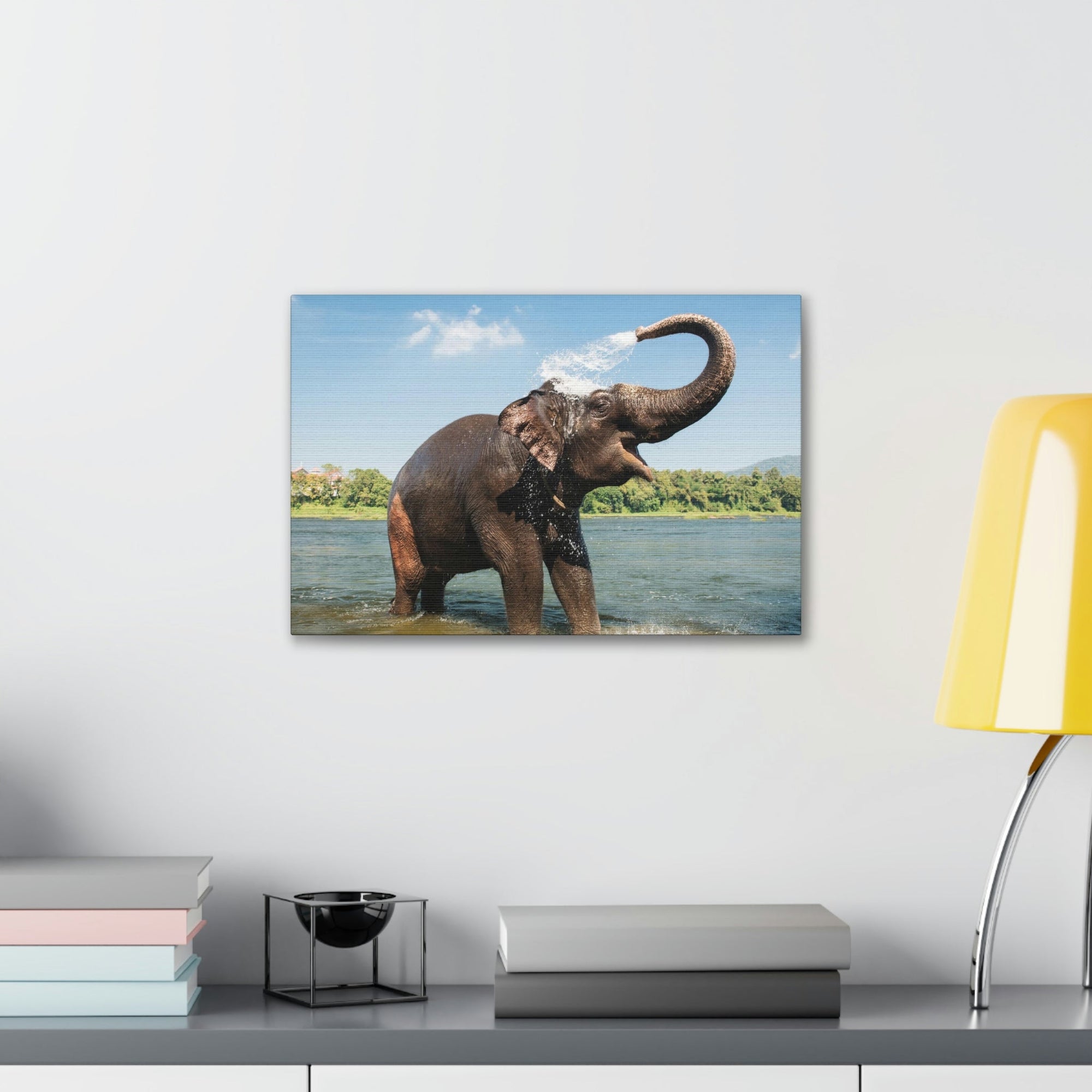 Scripture Walls Majestic Asian Elephant Art Majestic Asian Elephant Print Animal Wall Art Wildlife Canvas Prints Wall Art Ready to Hang Unframed-Express Your Love Gifts