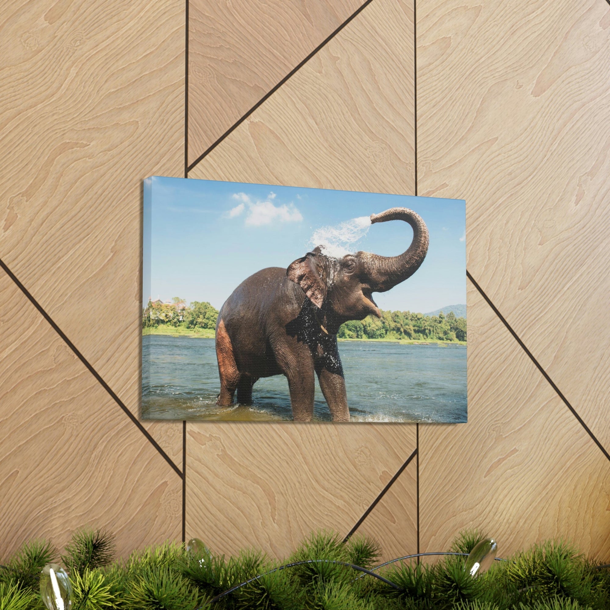 Scripture Walls Majestic Asian Elephant Art Majestic Asian Elephant Print Animal Wall Art Wildlife Canvas Prints Wall Art Ready to Hang Unframed-Express Your Love Gifts