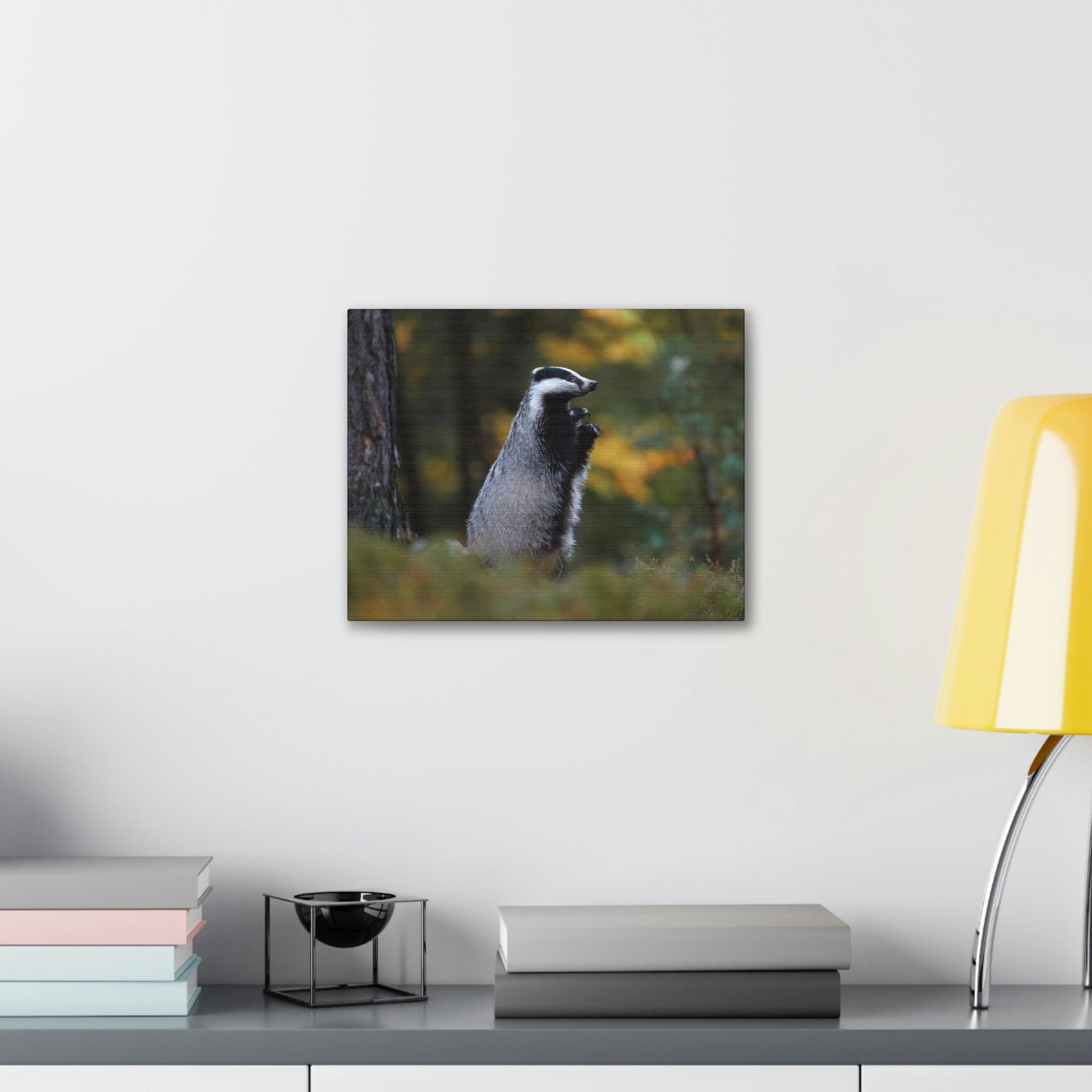 Scripture Walls Majestic Badger Art Majestic Badger Print Animal Wall Art Wildlife Canvas Prints Wall Art Ready to Hang Unframed-Express Your Love Gifts