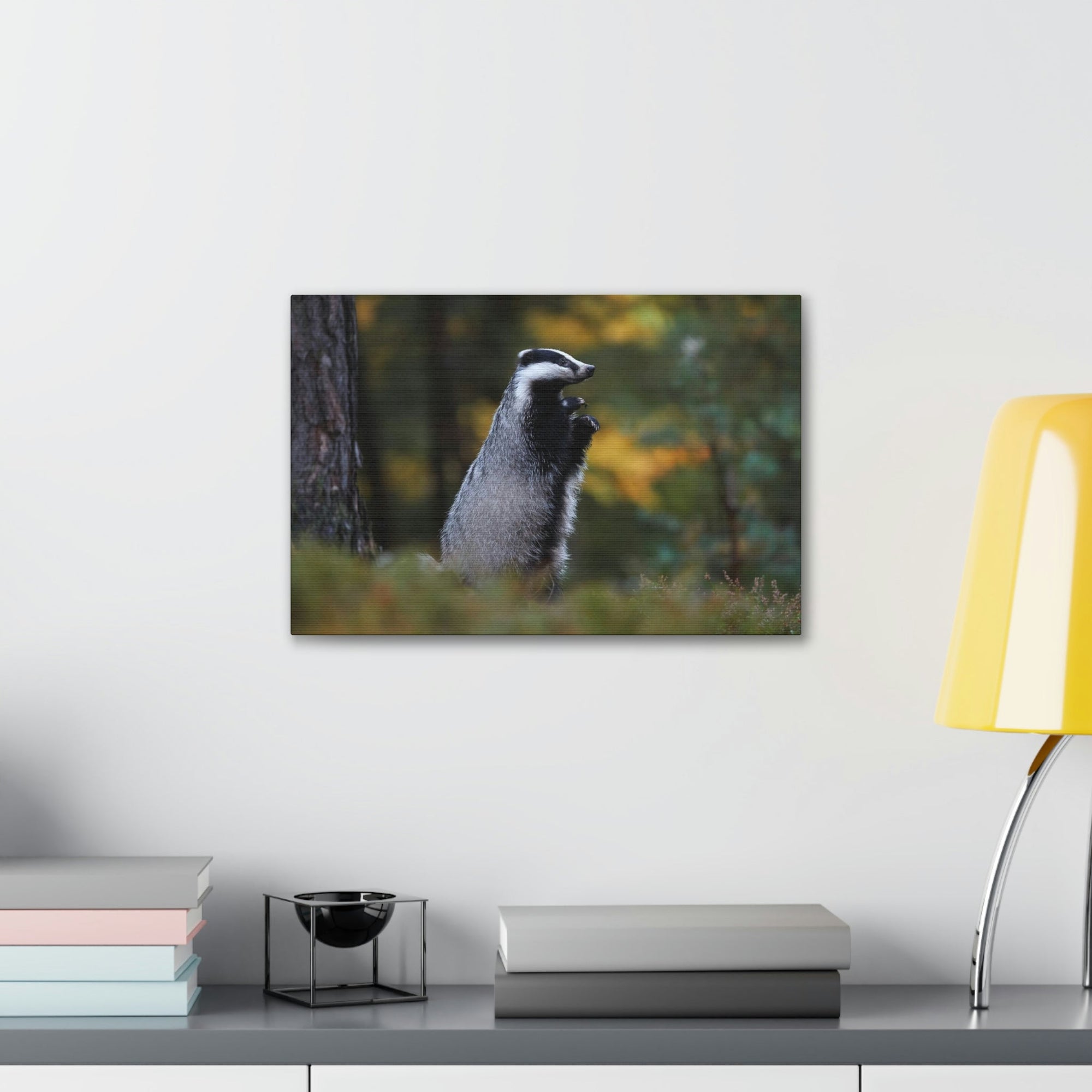 Scripture Walls Majestic Badger Art Majestic Badger Print Animal Wall Art Wildlife Canvas Prints Wall Art Ready to Hang Unframed-Express Your Love Gifts