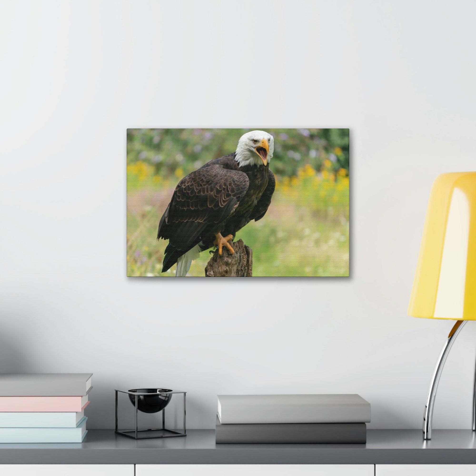 Scripture Walls Majestic Bald Eagle Art Majestic Bald Eagle Print Animal Wall Art Wildlife Canvas Prints Wall Art Ready to Hang Unframed-Express Your Love Gifts