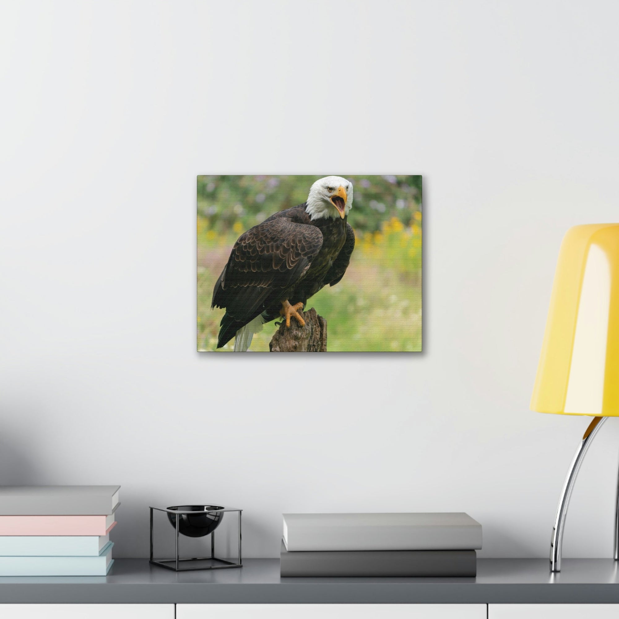 Scripture Walls Majestic Bald Eagle Art Majestic Bald Eagle Print Animal Wall Art Wildlife Canvas Prints Wall Art Ready to Hang Unframed-Express Your Love Gifts