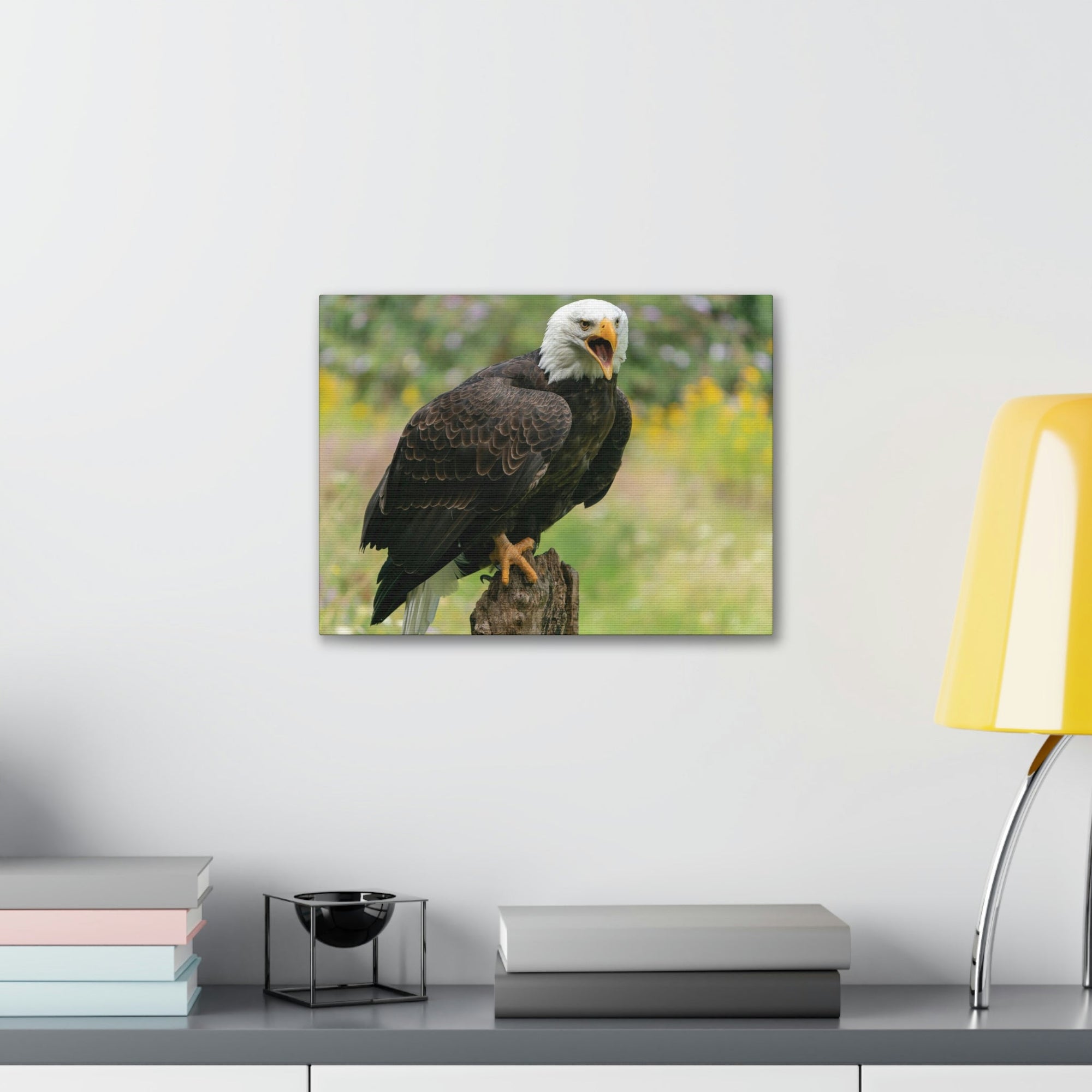 Scripture Walls Majestic Bald Eagle Art Majestic Bald Eagle Print Animal Wall Art Wildlife Canvas Prints Wall Art Ready to Hang Unframed-Express Your Love Gifts