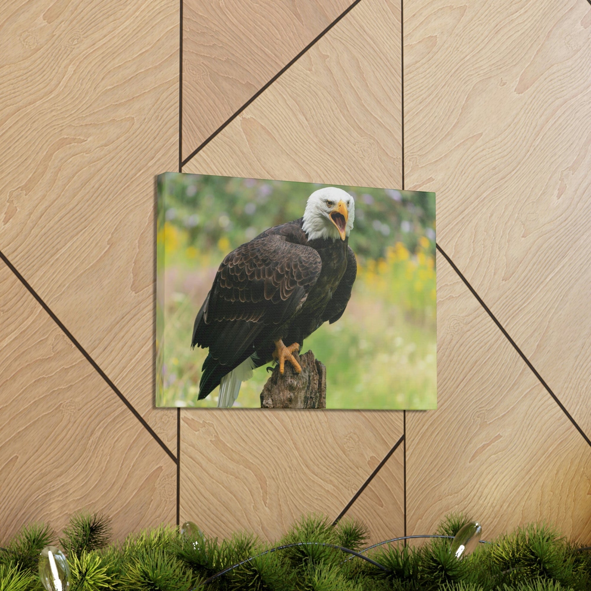 Scripture Walls Majestic Bald Eagle Art Majestic Bald Eagle Print Animal Wall Art Wildlife Canvas Prints Wall Art Ready to Hang Unframed-Express Your Love Gifts