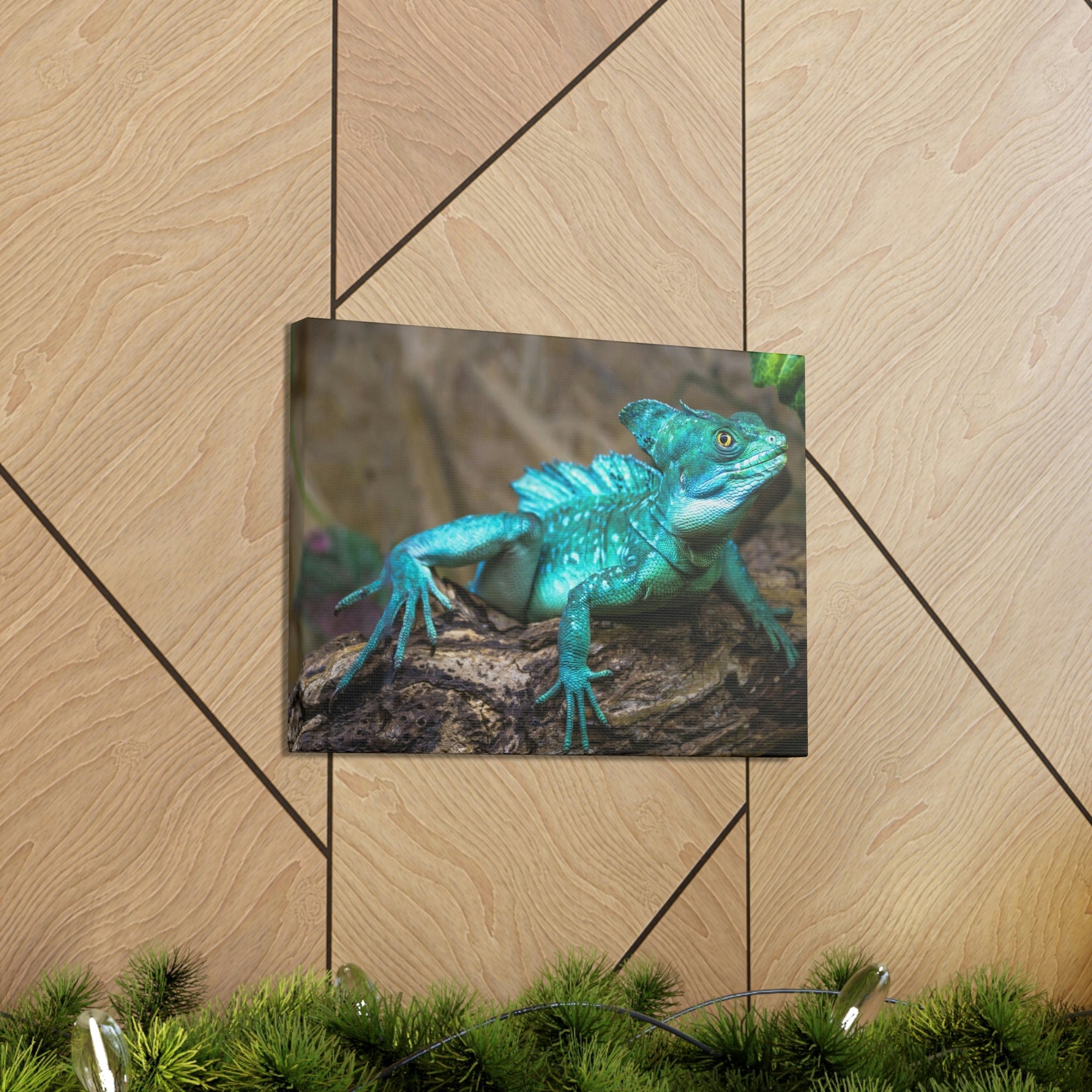 Scripture Walls Majestic Basilisk Art Majestic Basilisk Print Animal Wall Art Wildlife Canvas Prints Wall Art Ready to Hang Unframed-Express Your Love Gifts