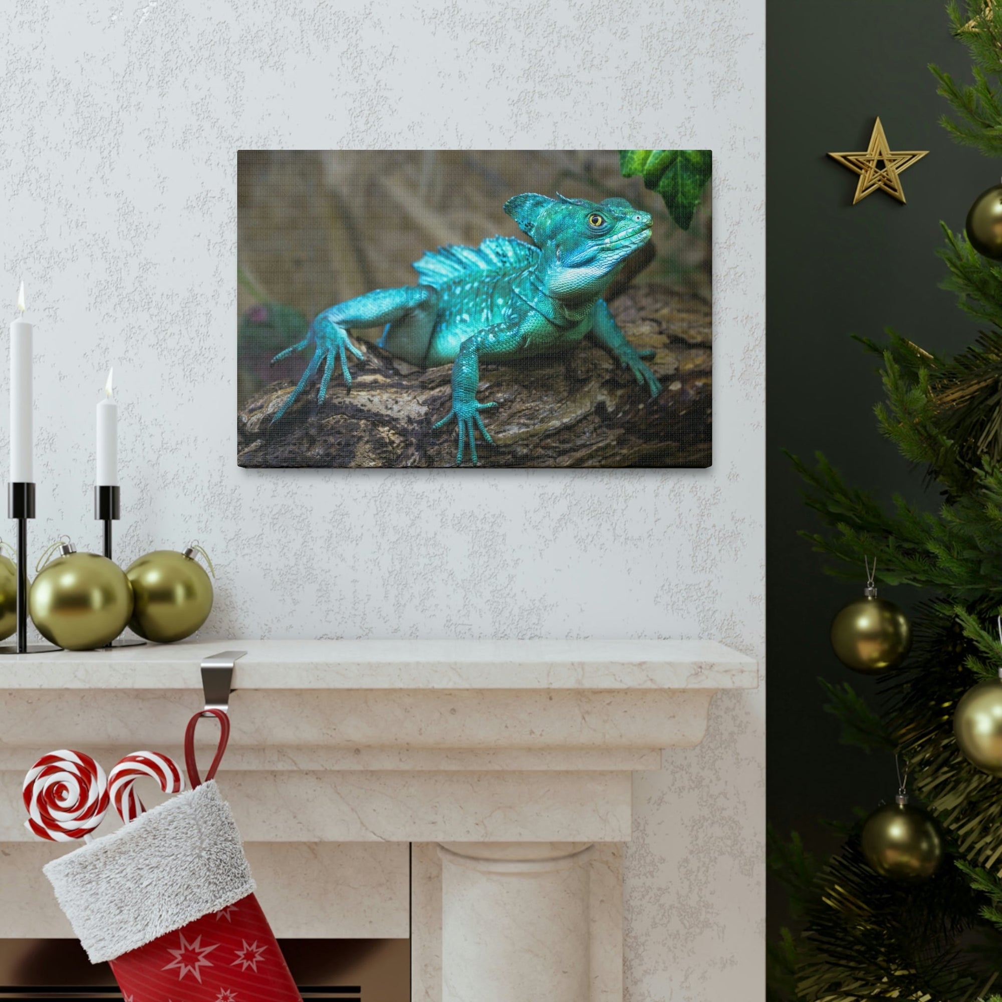 Scripture Walls Majestic Basilisk Art Majestic Basilisk Print Animal Wall Art Wildlife Canvas Prints Wall Art Ready to Hang Unframed-Express Your Love Gifts