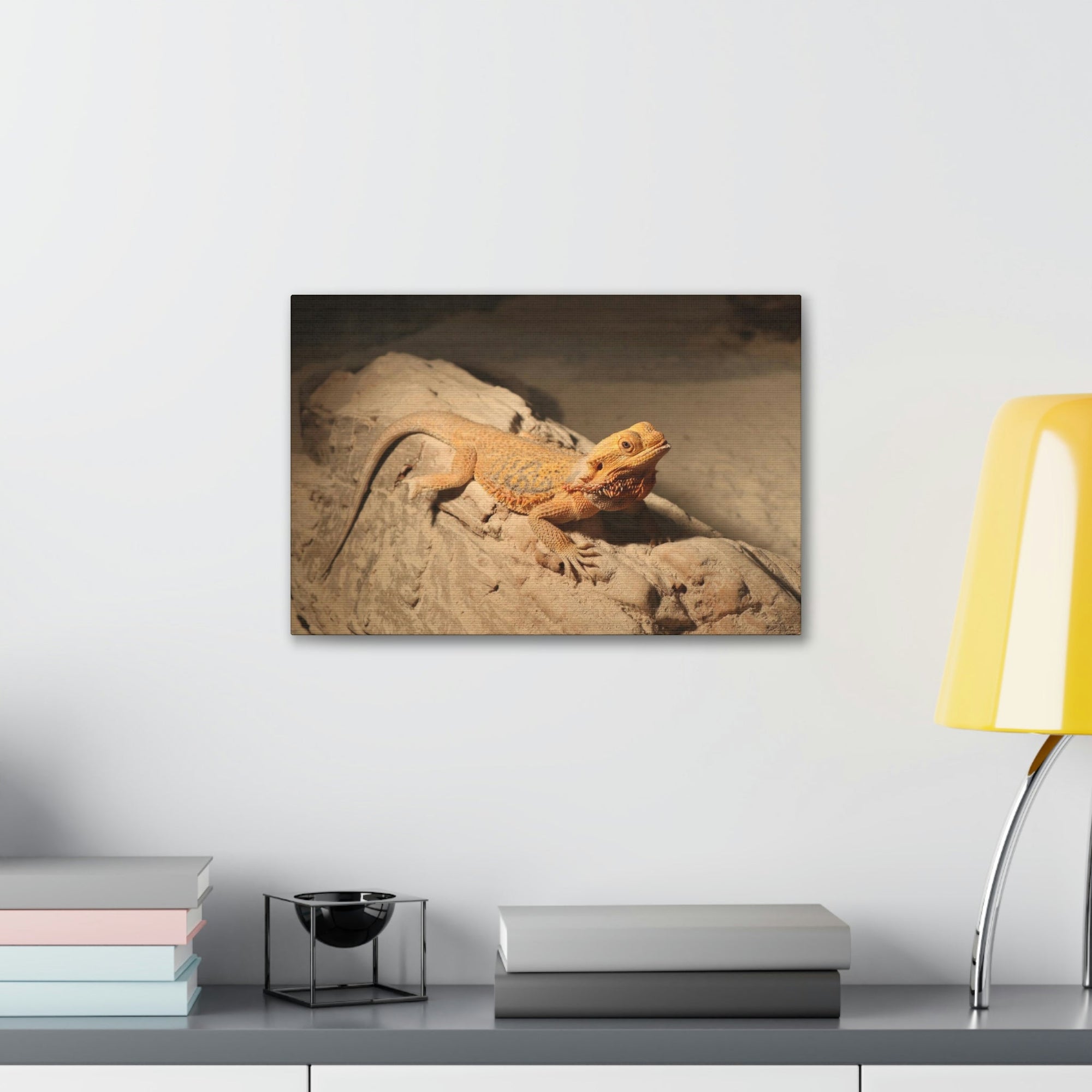 Scripture Walls Majestic Bearded Dragon Art Majestic Bearded Dragon Print Animal Wall Art Wildlife Canvas Prints Wall Art Ready to Hang Unframed-Express Your Love Gifts