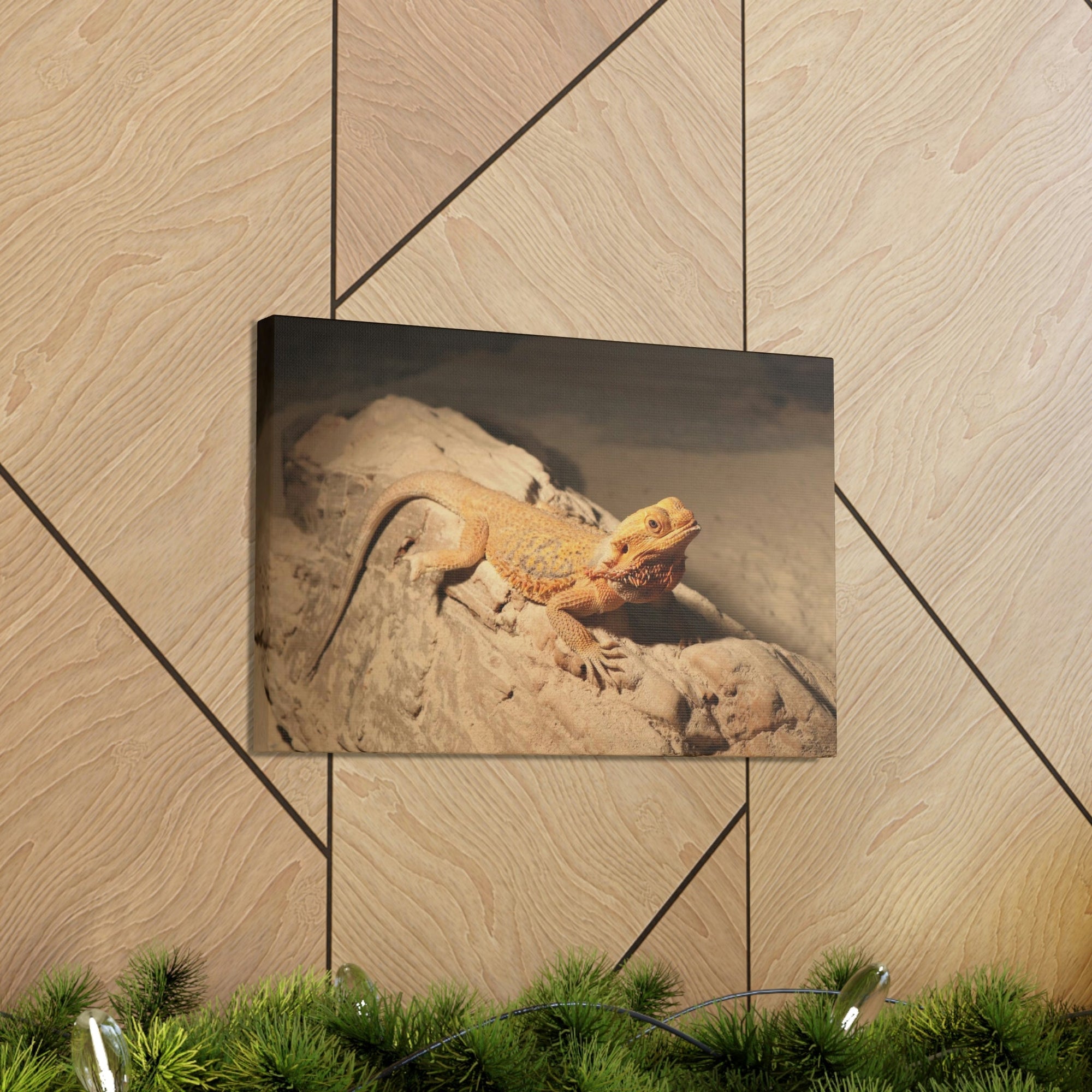 Scripture Walls Majestic Bearded Dragon Art Majestic Bearded Dragon Print Animal Wall Art Wildlife Canvas Prints Wall Art Ready to Hang Unframed-Express Your Love Gifts