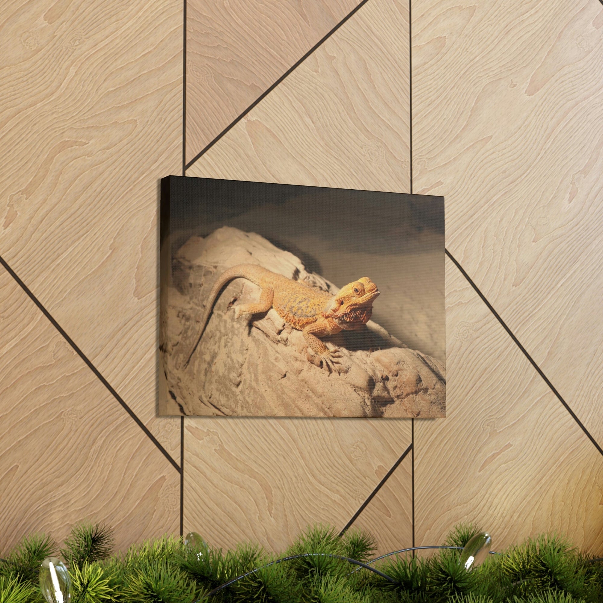 Scripture Walls Majestic Bearded Dragon Art Majestic Bearded Dragon Print Animal Wall Art Wildlife Canvas Prints Wall Art Ready to Hang Unframed-Express Your Love Gifts