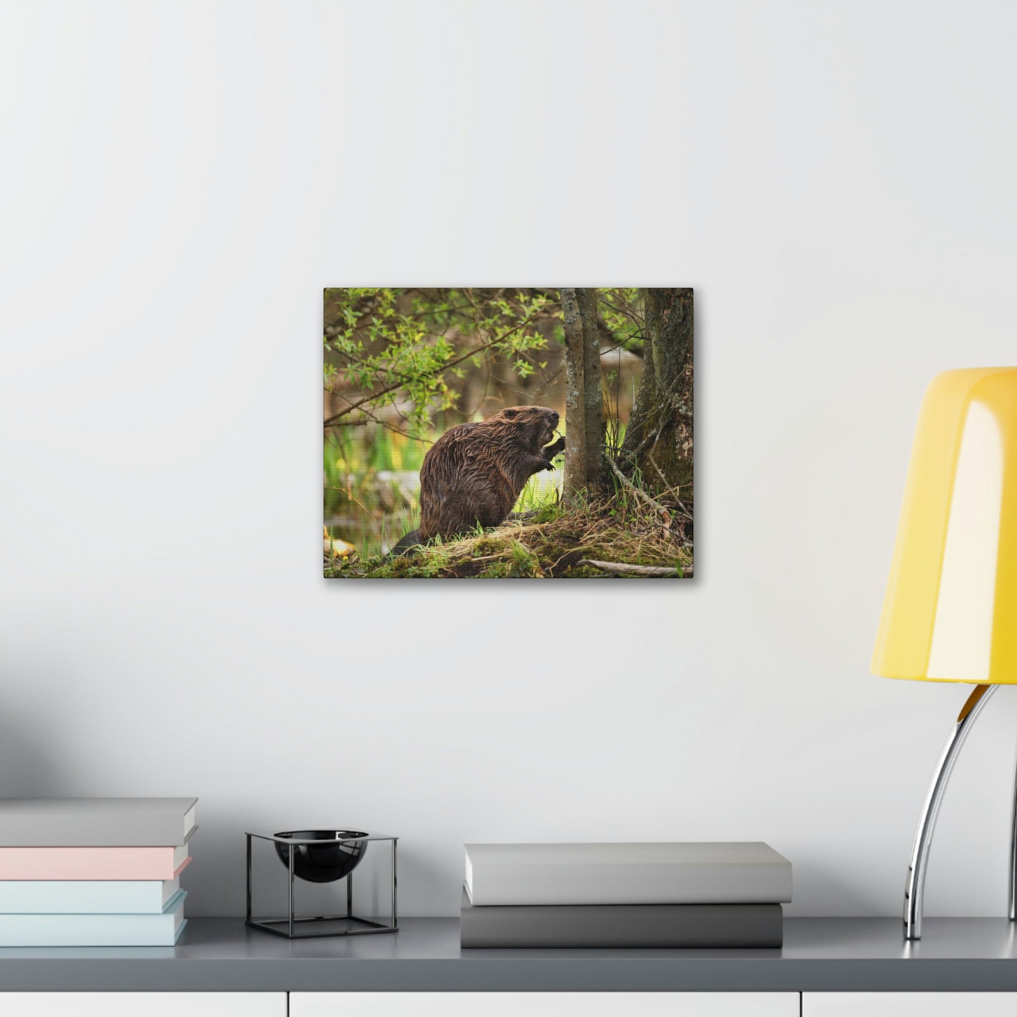 Scripture Walls Majestic Beaver Art Majestic Beaver Print Animal Wall Art Wildlife Canvas Prints Wall Art Ready to Hang Unframed-Express Your Love Gifts