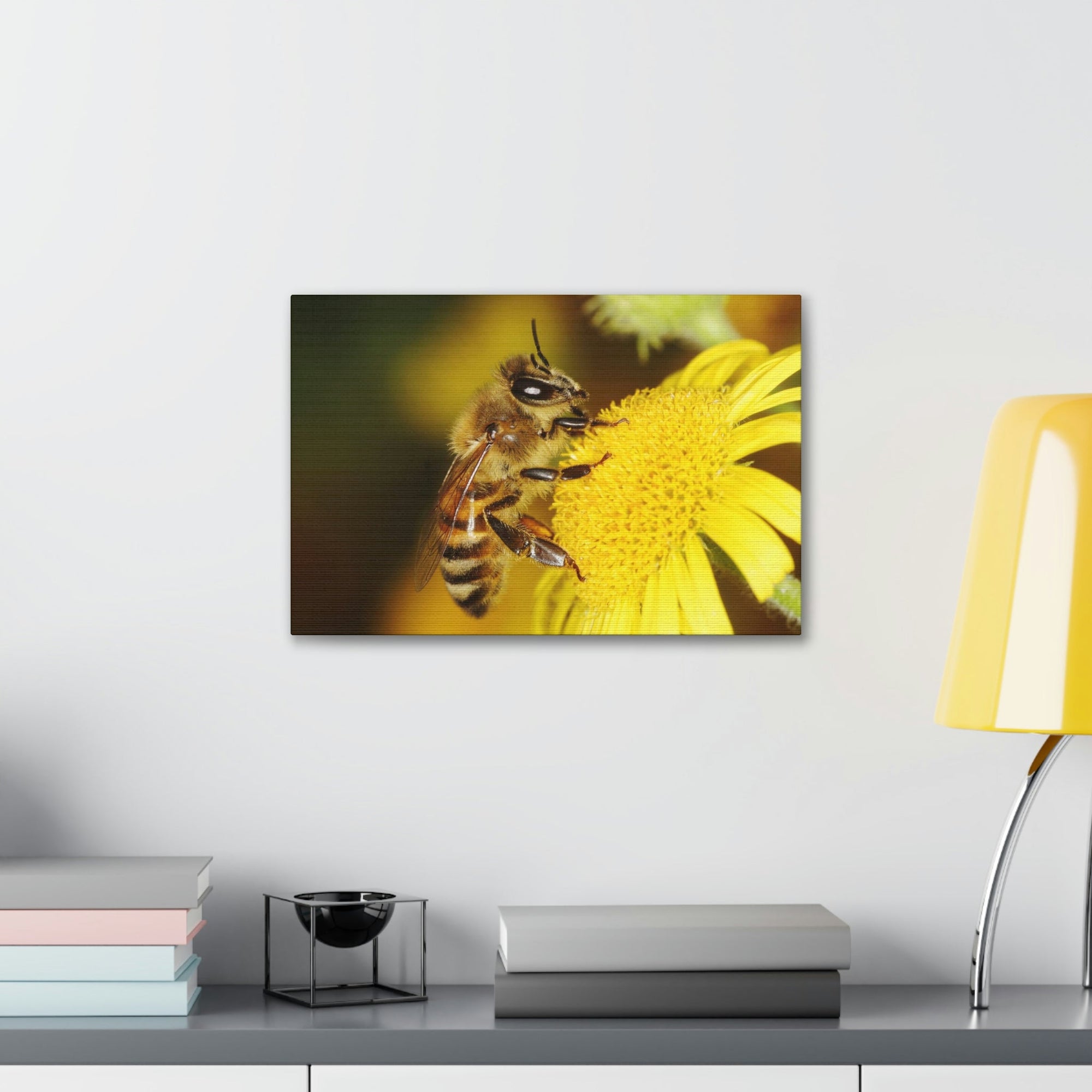 Scripture Walls Majestic Bee Art Majestic Bee Print Animal Wall Art Wildlife Canvas Prints Wall Art Ready to Hang Unframed-Express Your Love Gifts