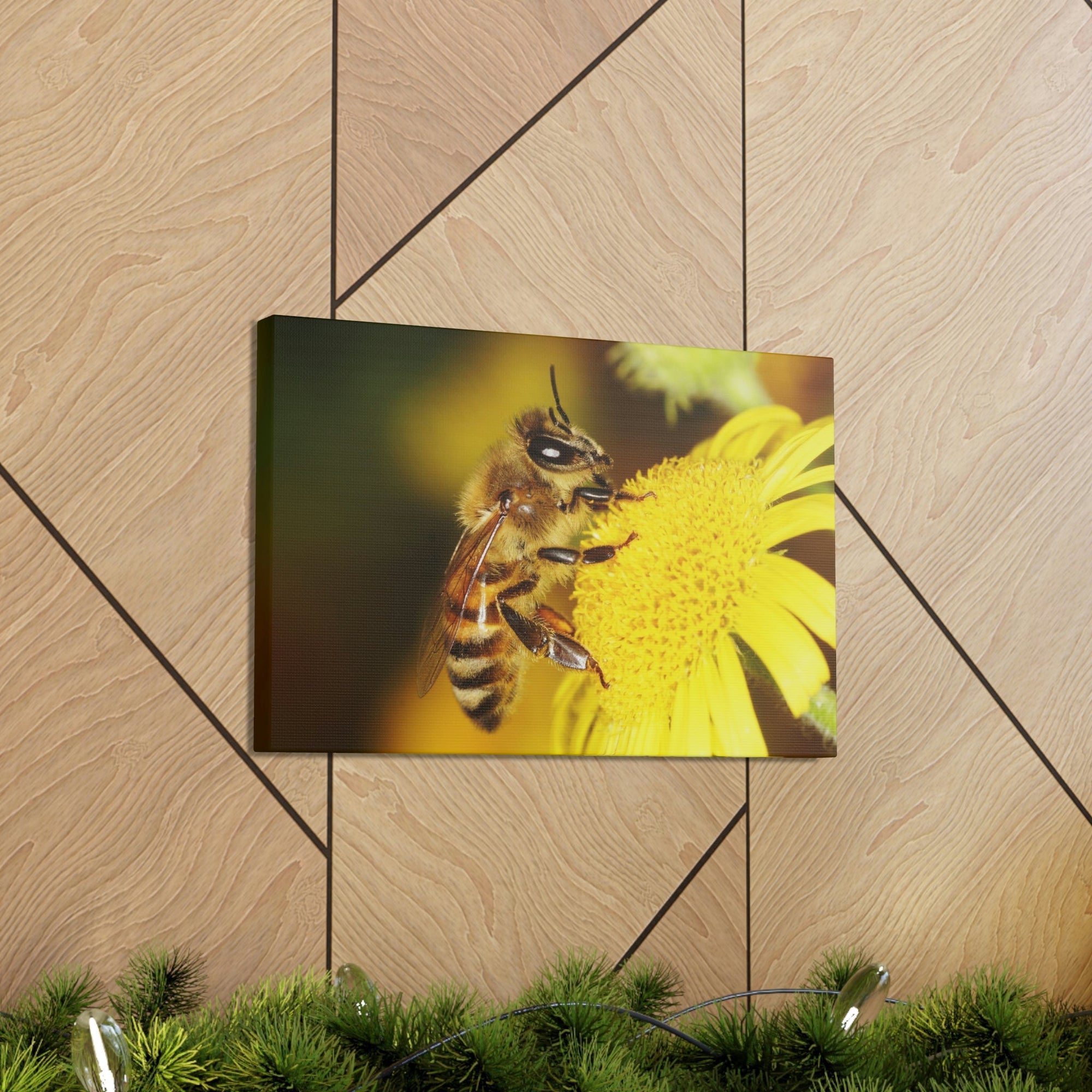 Scripture Walls Majestic Bee Art Majestic Bee Print Animal Wall Art Wildlife Canvas Prints Wall Art Ready to Hang Unframed-Express Your Love Gifts