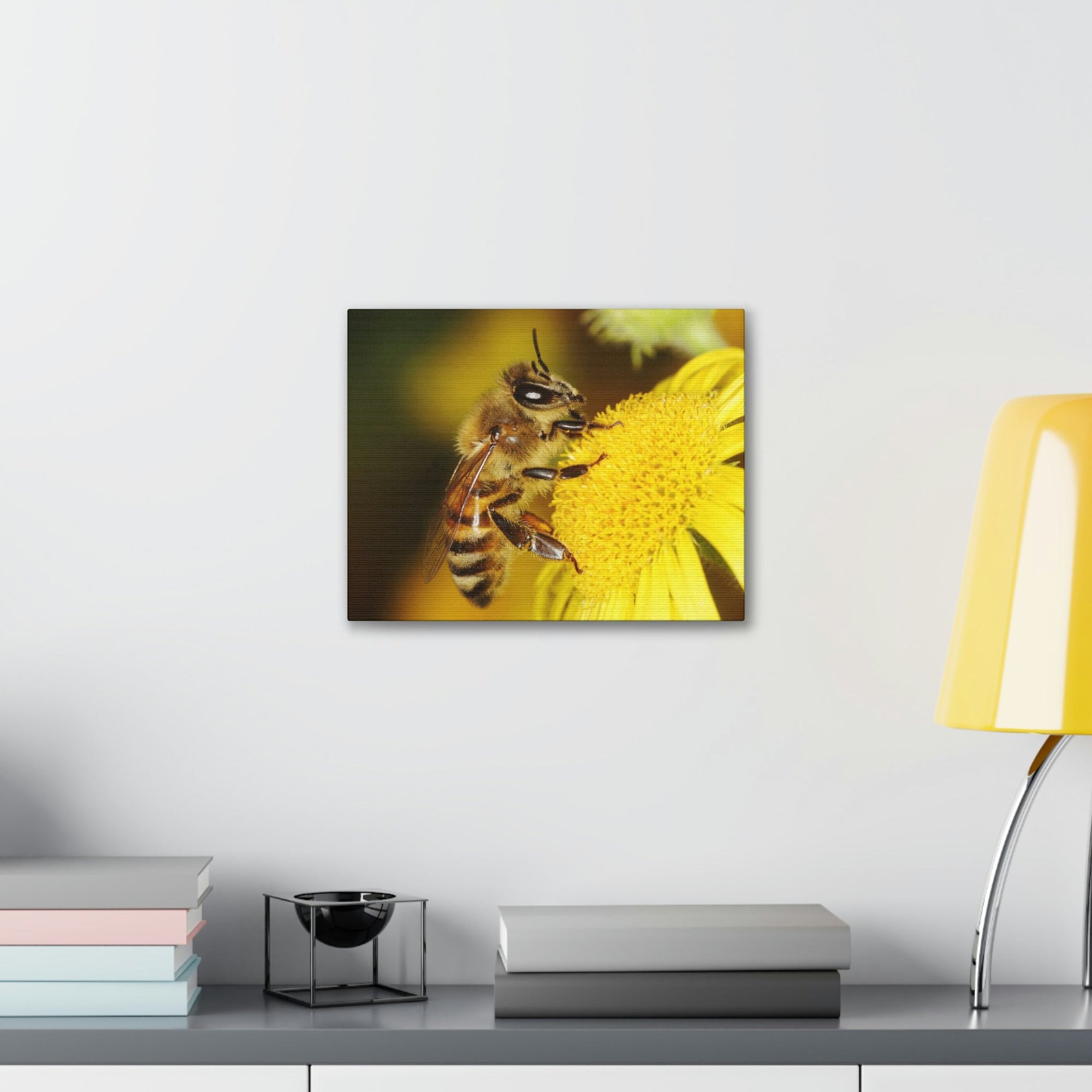 Scripture Walls Majestic Bee Art Majestic Bee Print Animal Wall Art Wildlife Canvas Prints Wall Art Ready to Hang Unframed-Express Your Love Gifts