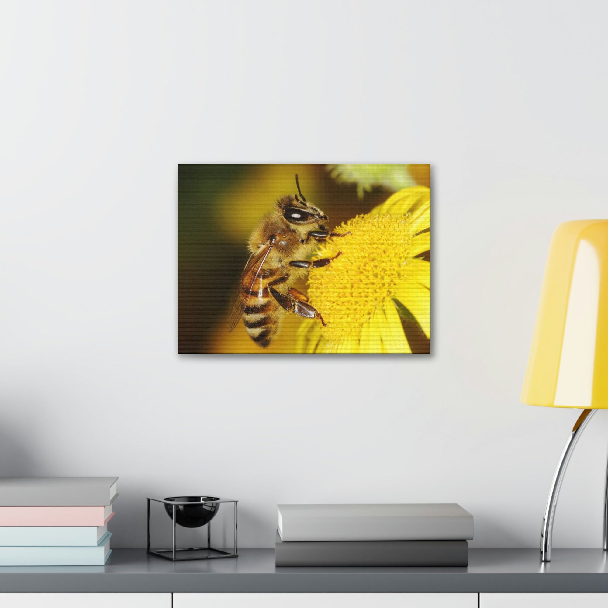 Scripture Walls Majestic Bee Art Majestic Bee Print Animal Wall Art Wildlife Canvas Prints Wall Art Ready to Hang Unframed-Express Your Love Gifts