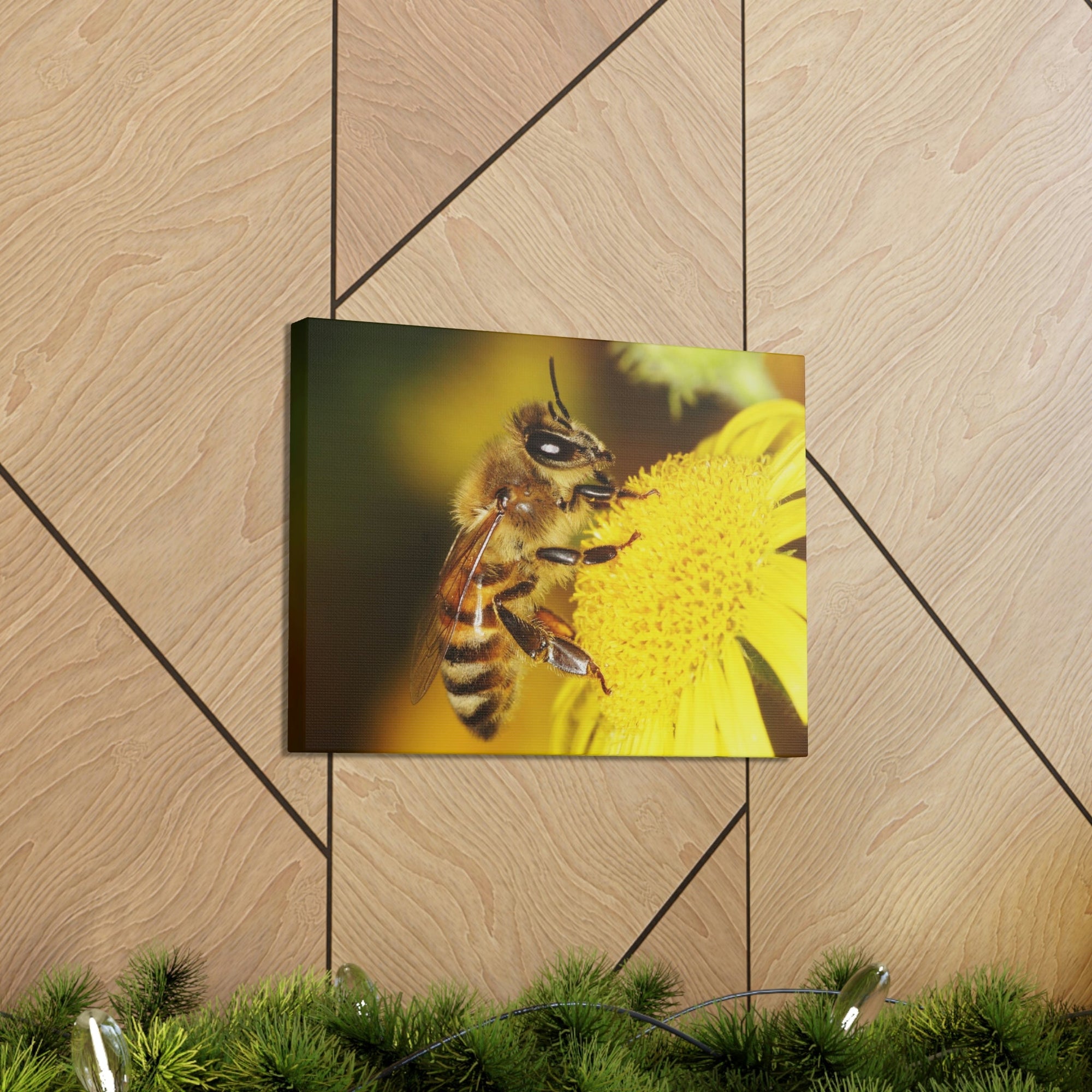 Scripture Walls Majestic Bee Art Majestic Bee Print Animal Wall Art Wildlife Canvas Prints Wall Art Ready to Hang Unframed-Express Your Love Gifts