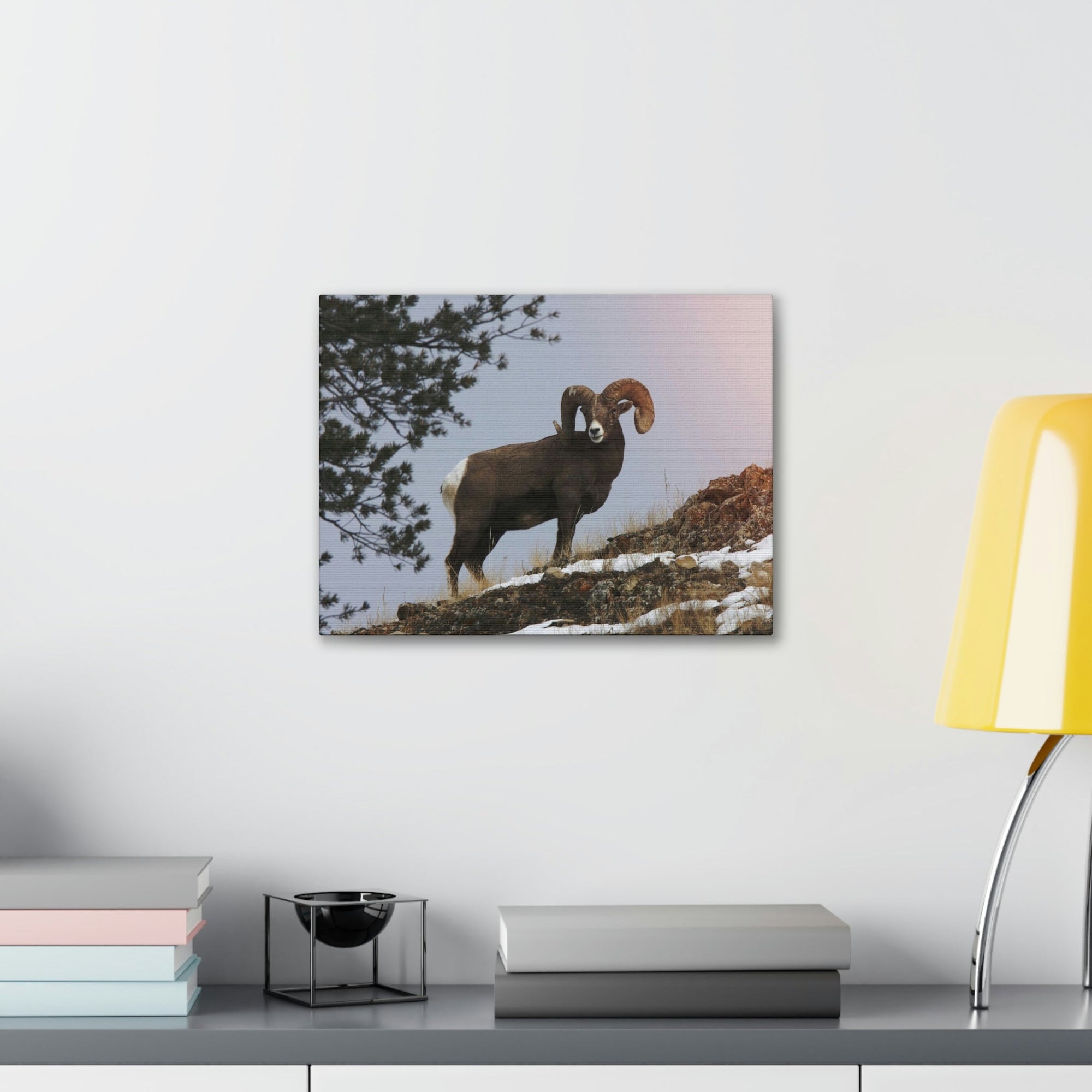 Scripture Walls Majestic Big-horned sheep Art Majestic Big-horned sheep Print Animal Wall Art Wildlife Canvas Prints Wall Art Ready to Hang Unframed-Express Your Love Gifts