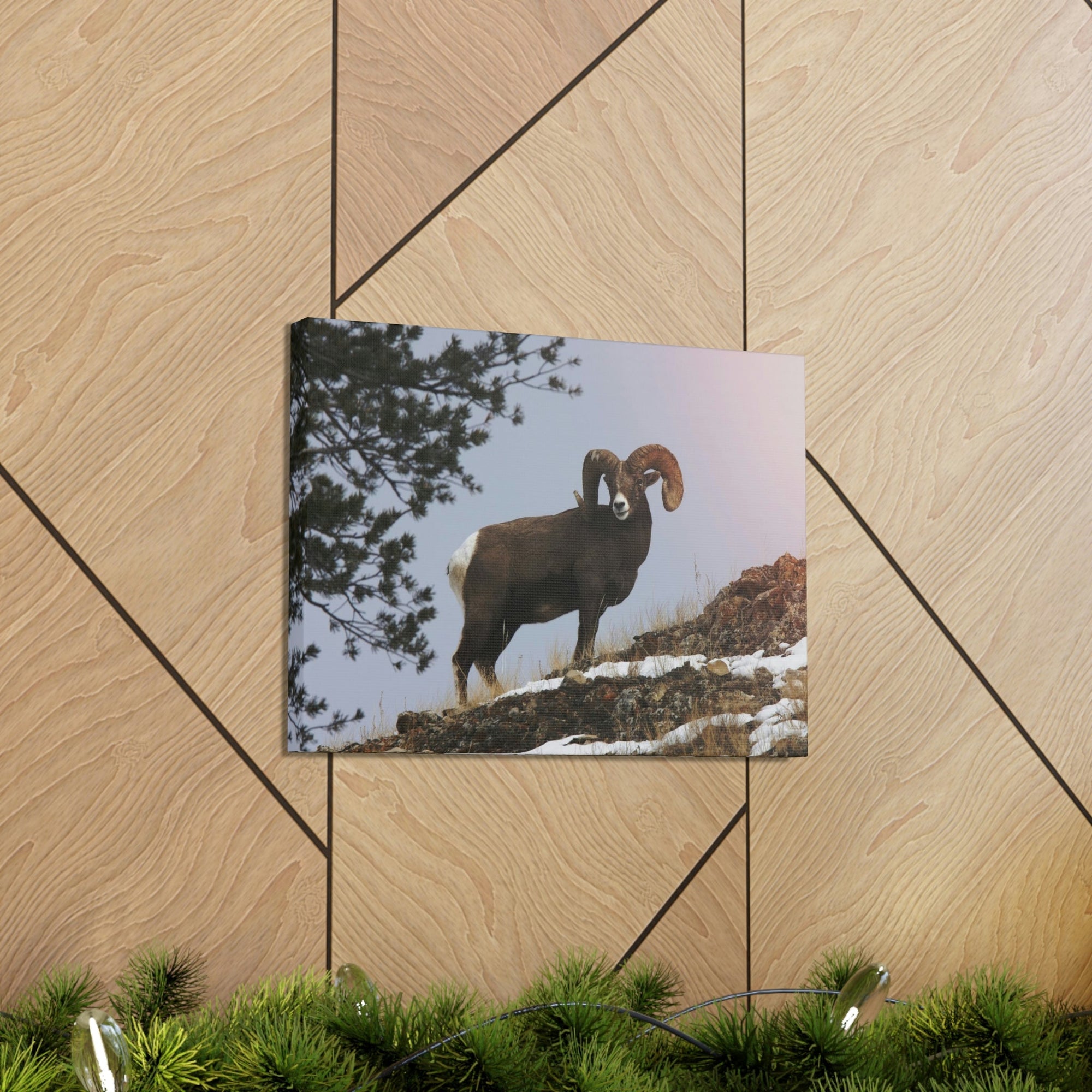 Scripture Walls Majestic Big-horned sheep Art Majestic Big-horned sheep Print Animal Wall Art Wildlife Canvas Prints Wall Art Ready to Hang Unframed-Express Your Love Gifts