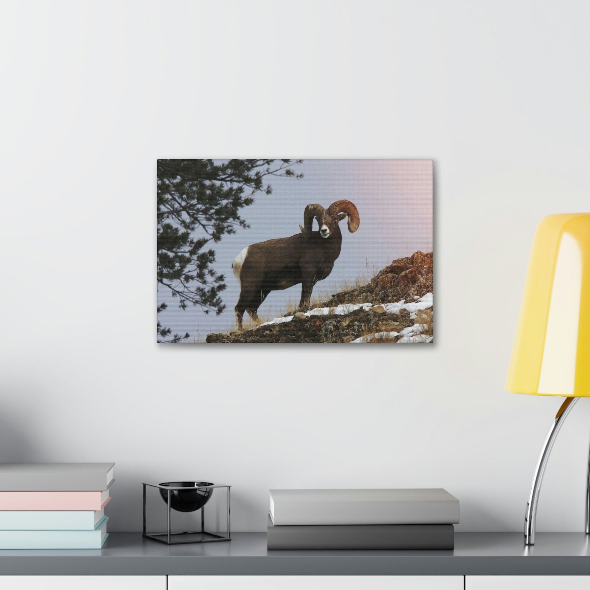 Scripture Walls Majestic Big-horned sheep Art Majestic Big-horned sheep Print Animal Wall Art Wildlife Canvas Prints Wall Art Ready to Hang Unframed-Express Your Love Gifts