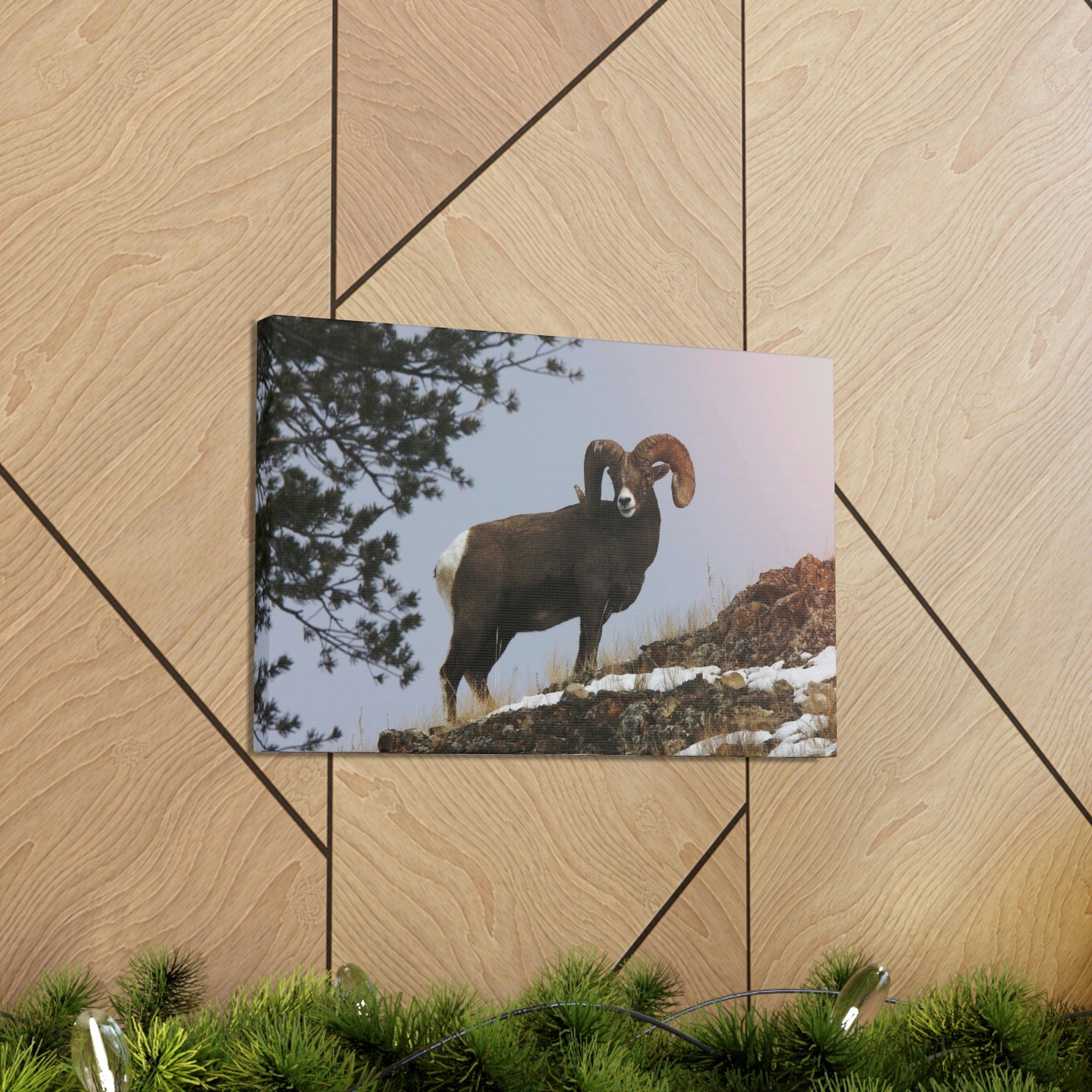 Scripture Walls Majestic Big-horned sheep Art Majestic Big-horned sheep Print Animal Wall Art Wildlife Canvas Prints Wall Art Ready to Hang Unframed-Express Your Love Gifts