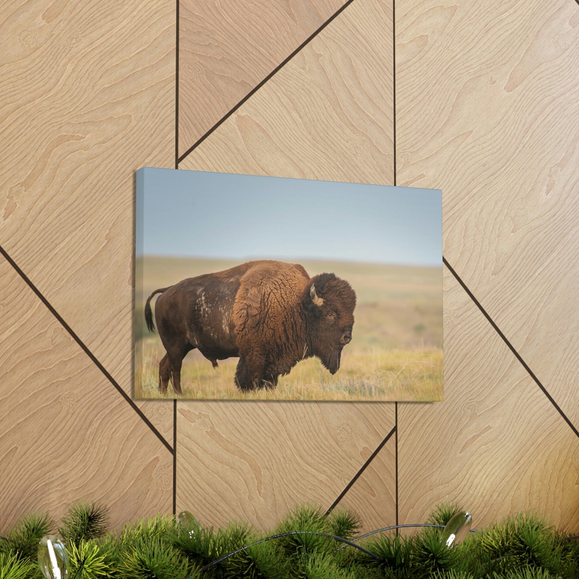 Scripture Walls Majestic Bison Art Majestic Bison Print Animal Wall Art Wildlife Canvas Prints Wall Art Ready to Hang Unframed-Express Your Love Gifts