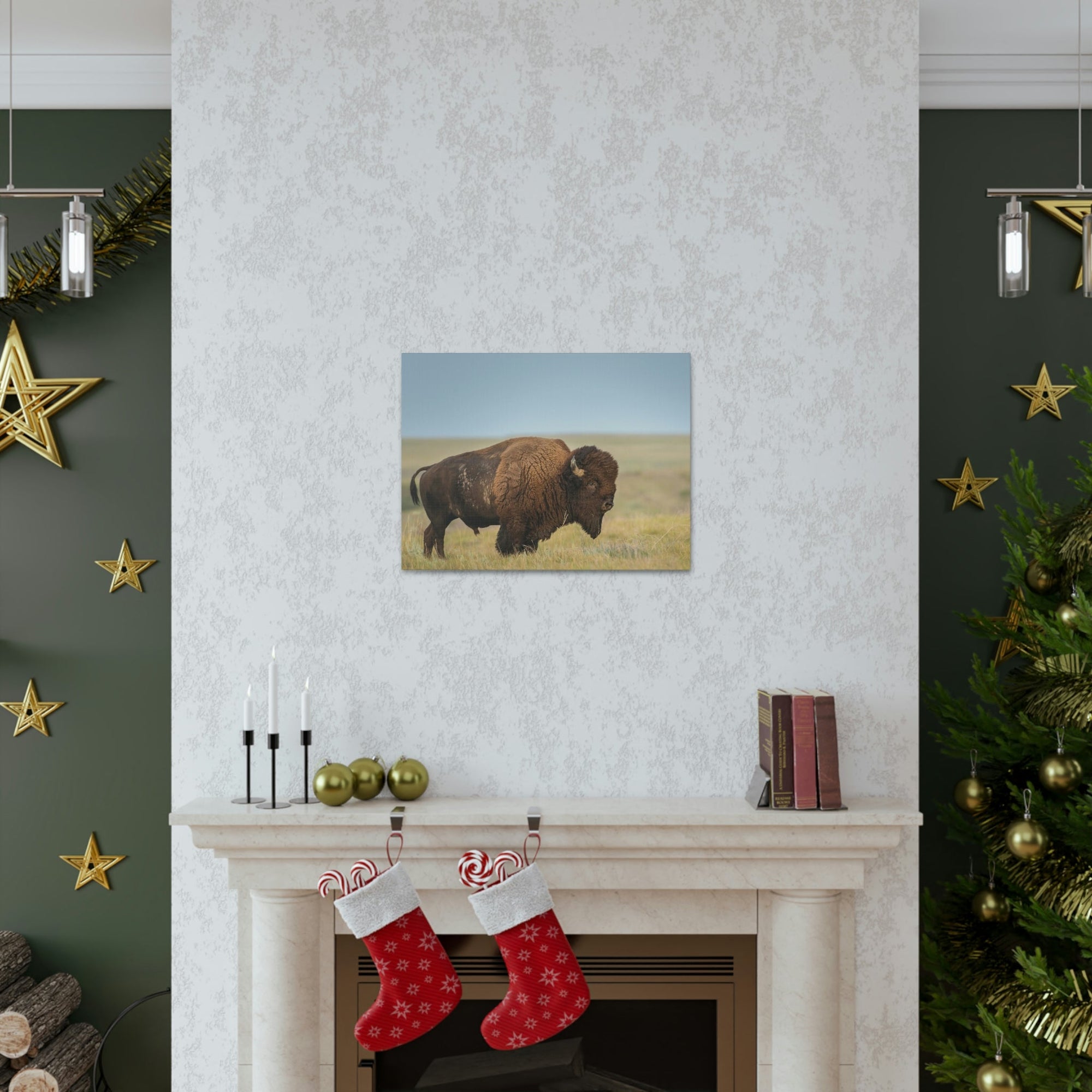 Scripture Walls Majestic Bison Art Majestic Bison Print Animal Wall Art Wildlife Canvas Prints Wall Art Ready to Hang Unframed-Express Your Love Gifts