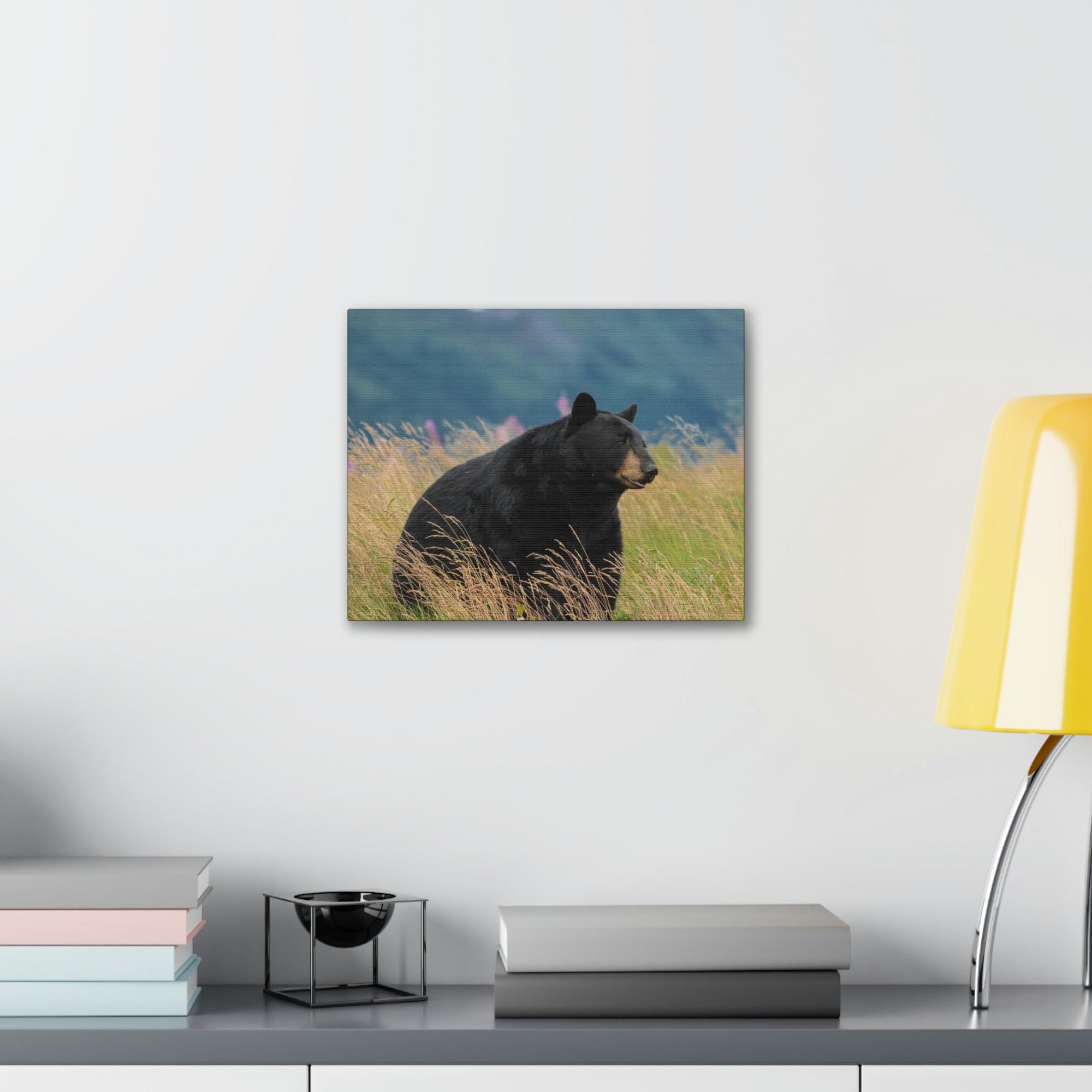 Scripture Walls Majestic Black Bear Art Majestic Black Bear Hound Print Animal Wall Art Wildlife Canvas Prints Wall Art Ready to Hang Unframed-Express Your Love Gifts