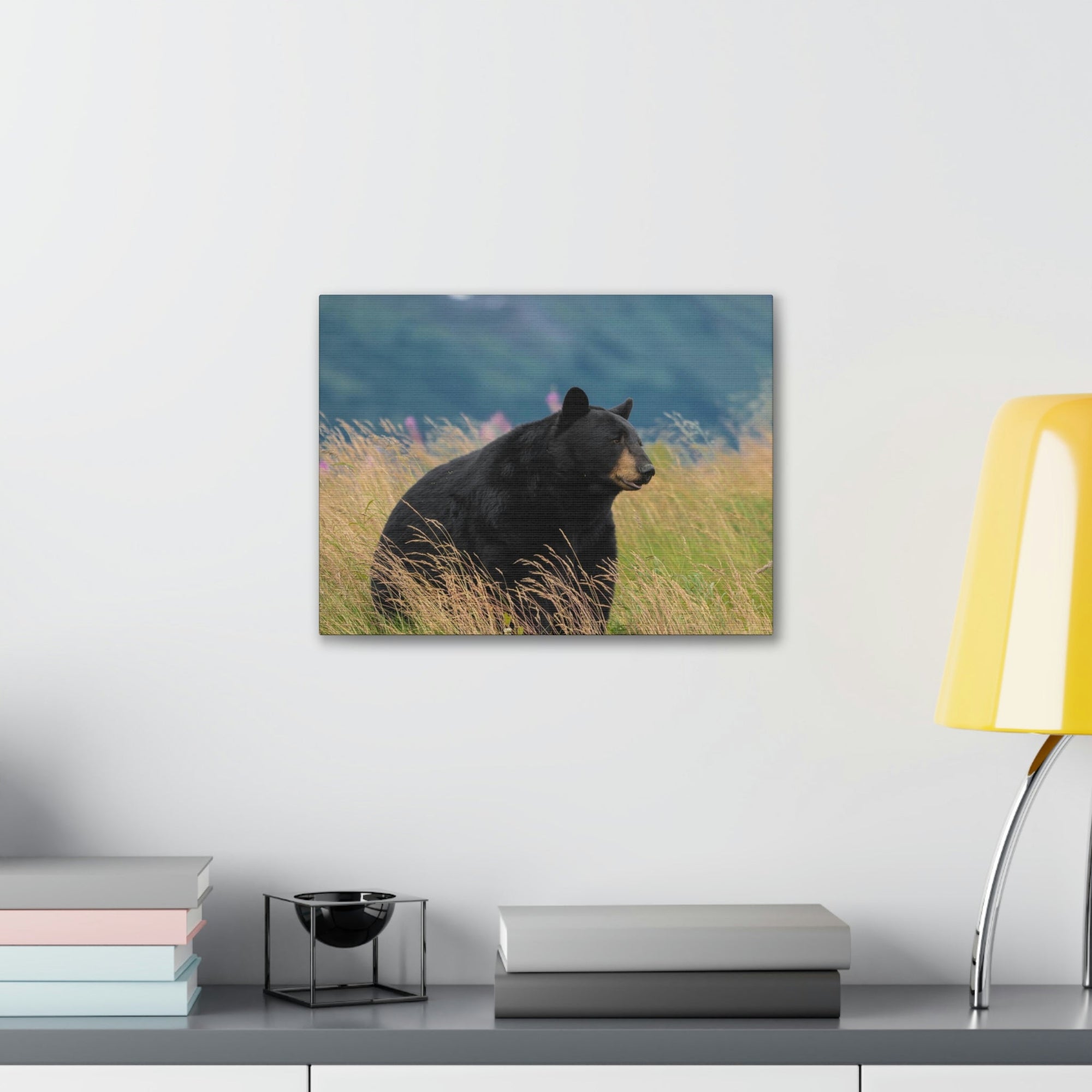 Scripture Walls Majestic Black Bear Art Majestic Black Bear Hound Print Animal Wall Art Wildlife Canvas Prints Wall Art Ready to Hang Unframed-Express Your Love Gifts