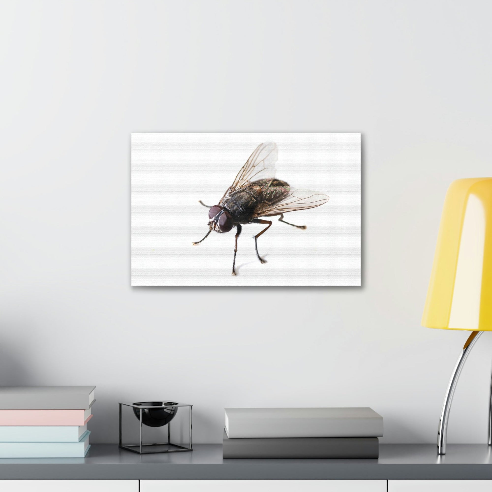 Scripture Walls Majestic Black Fly Art Majestic Black Fly Hound Print Animal Wall Art Wildlife Canvas Prints Wall Art Ready to Hang Unframed-Express Your Love Gifts