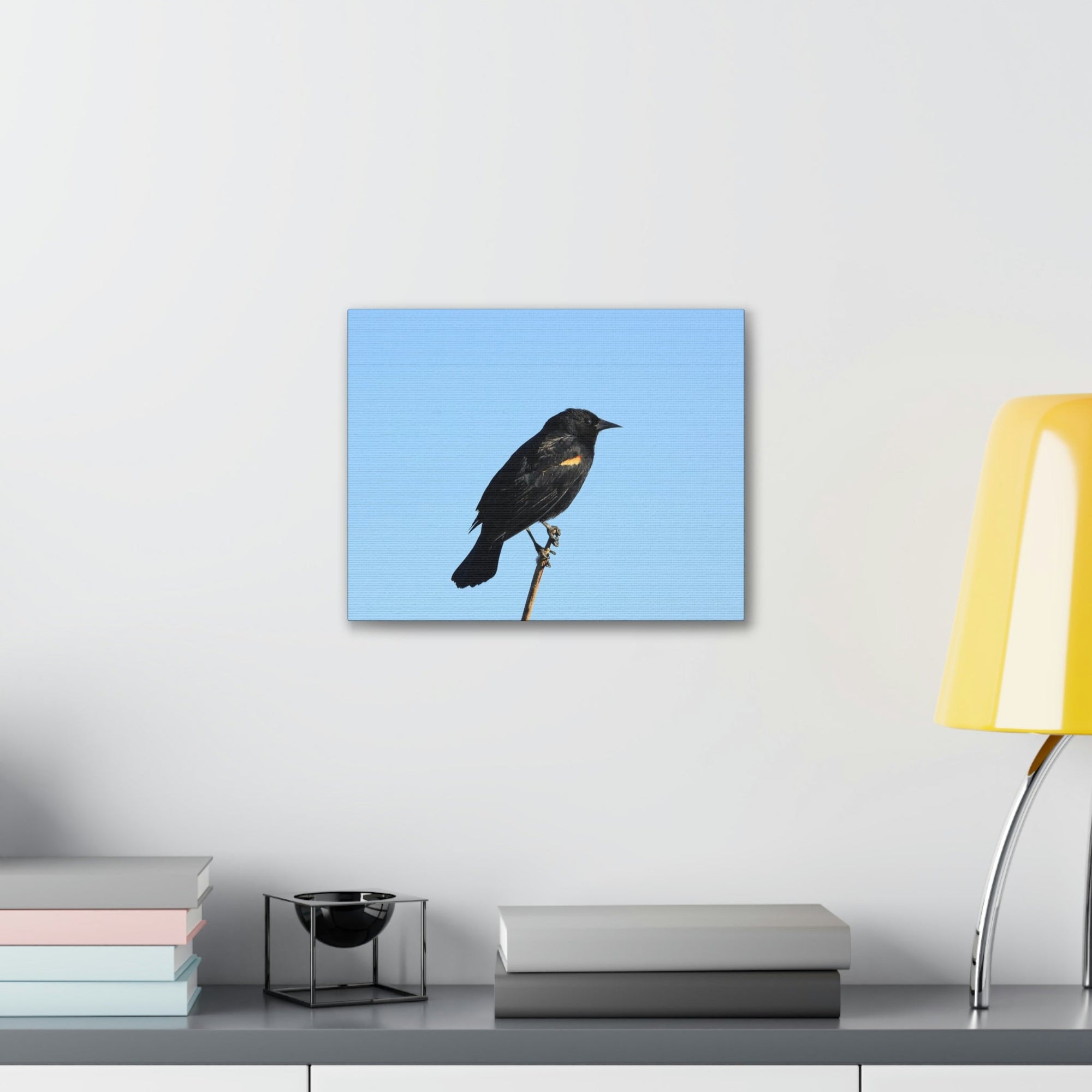 Scripture Walls Majestic Blackbird Art Majestic Blackbird Hound Print Animal Wall Art Wildlife Canvas Prints Wall Art Ready to Hang Unframed-Express Your Love Gifts