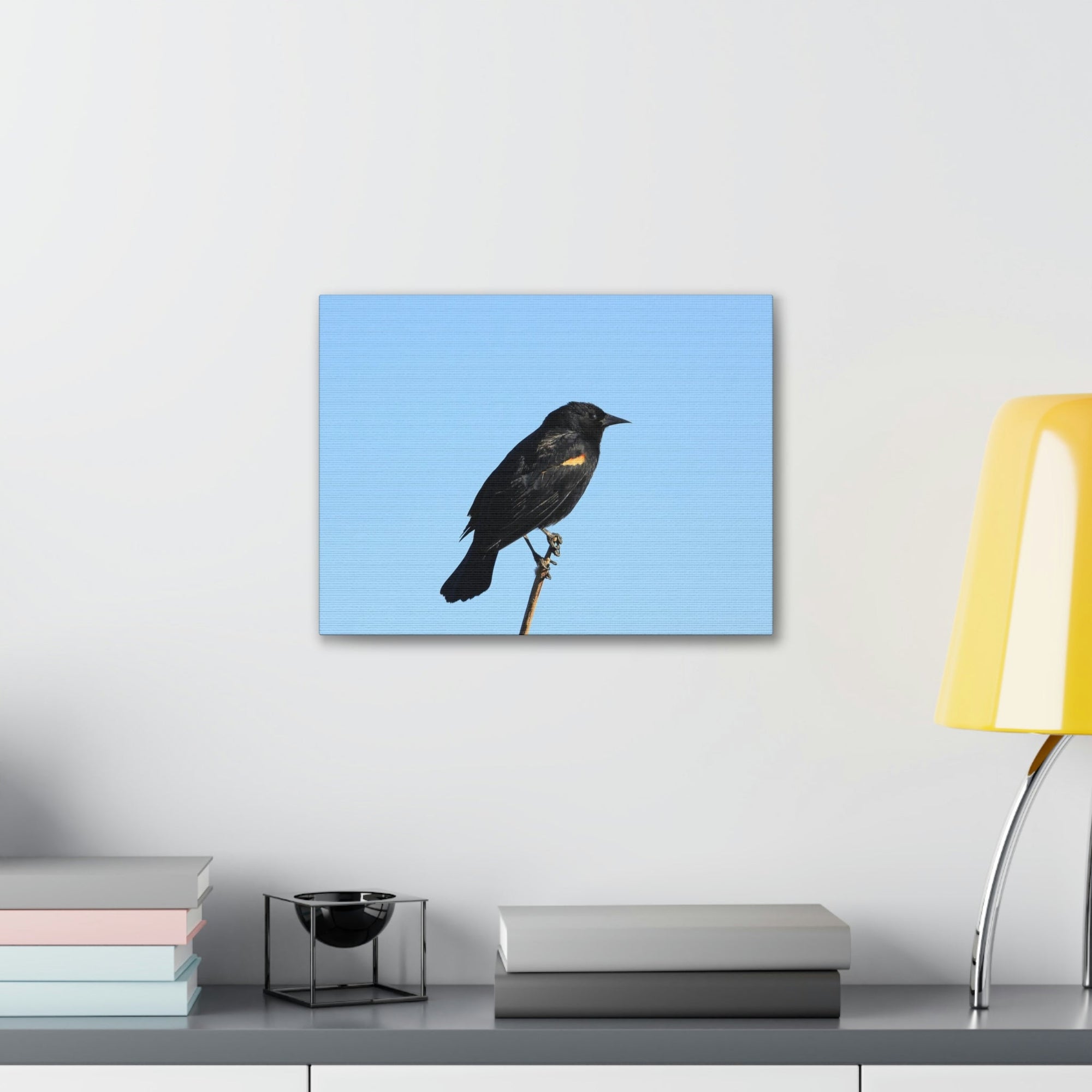 Scripture Walls Majestic Blackbird Art Majestic Blackbird Hound Print Animal Wall Art Wildlife Canvas Prints Wall Art Ready to Hang Unframed-Express Your Love Gifts