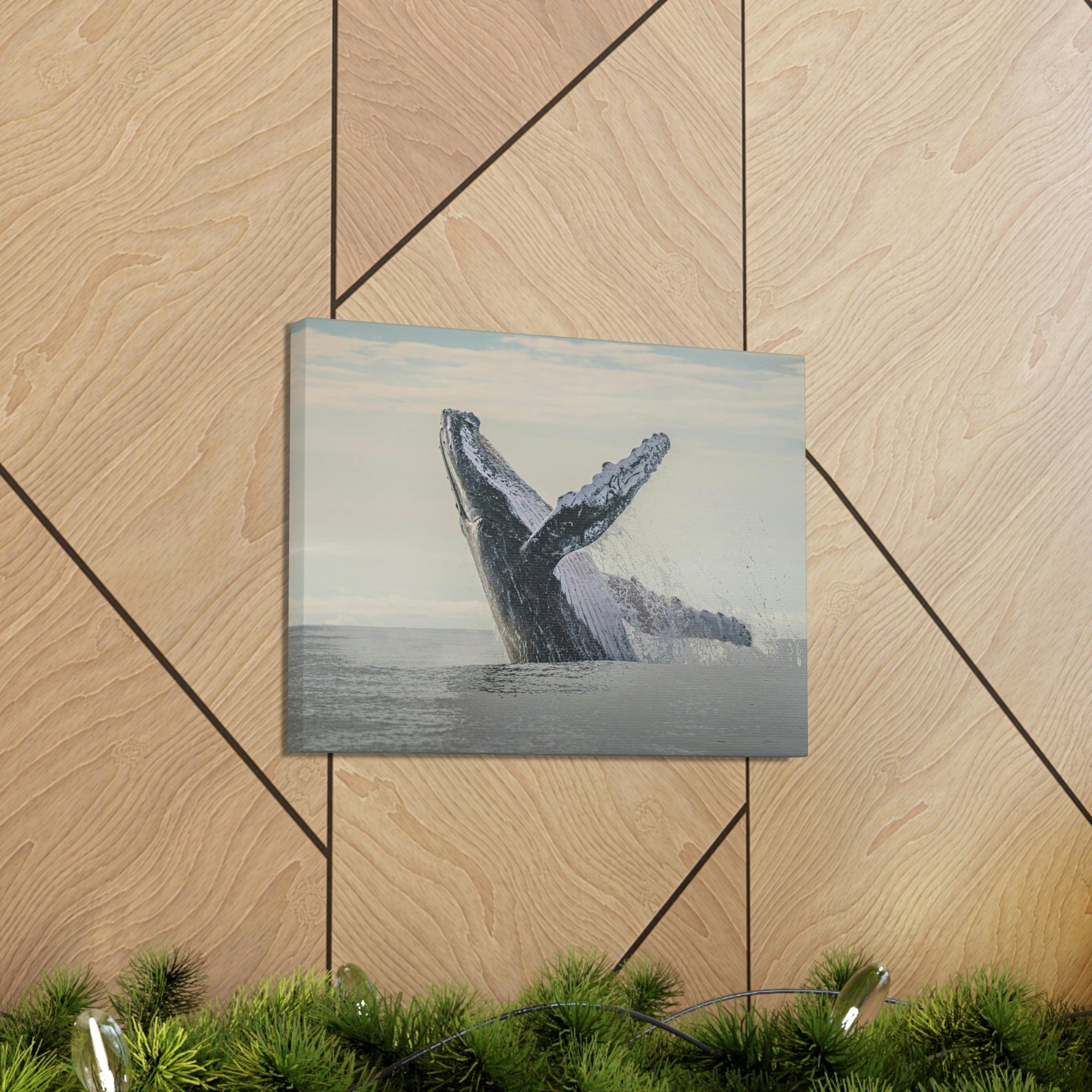 Scripture Walls Majestic Blue Whale goat Art Majestic Blue Whale Print Animal Wall Art Wildlife Canvas Prints Wall Art Ready to Hang Unframed-Express Your Love Gifts