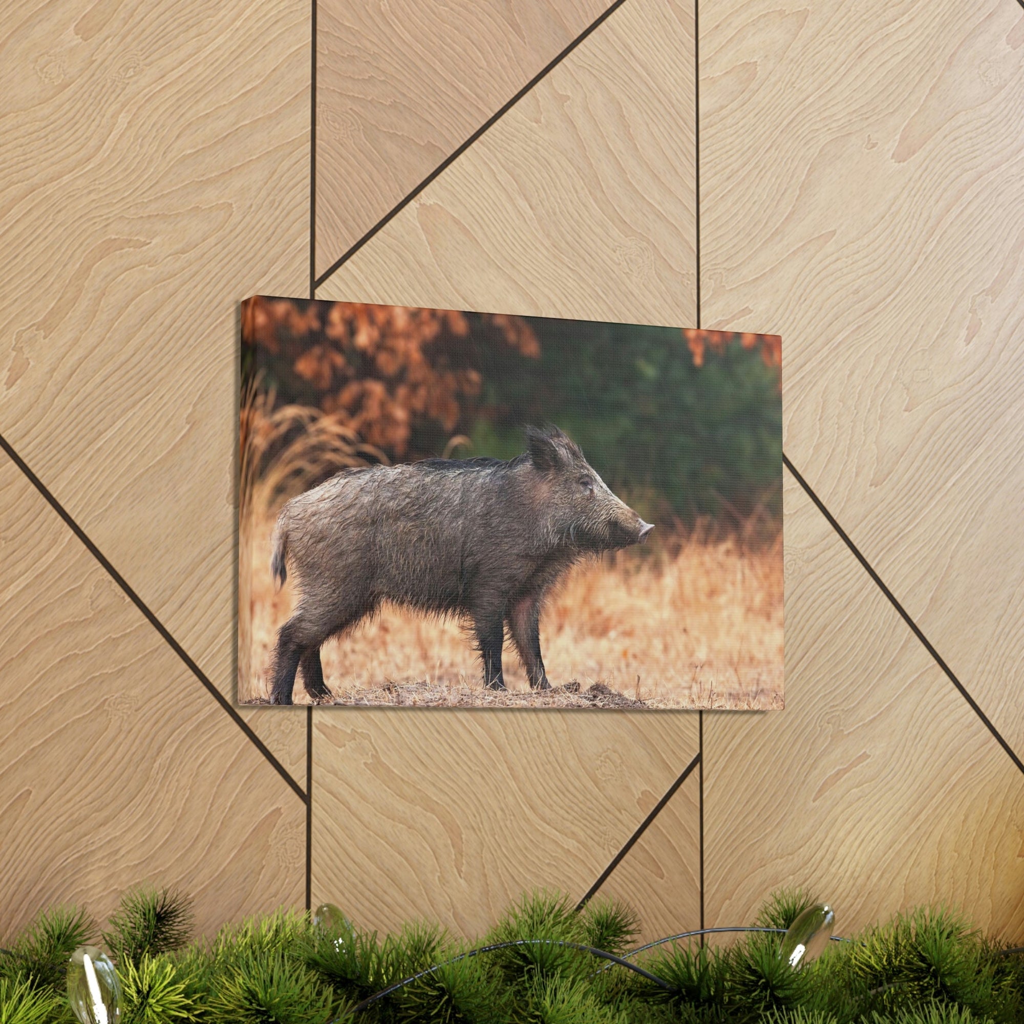 Scripture Walls Majestic Boar Art Majestic Boar Print Animal Wall Art Wildlife Canvas Prints Wall Art Ready to Hang Unframed-Express Your Love Gifts