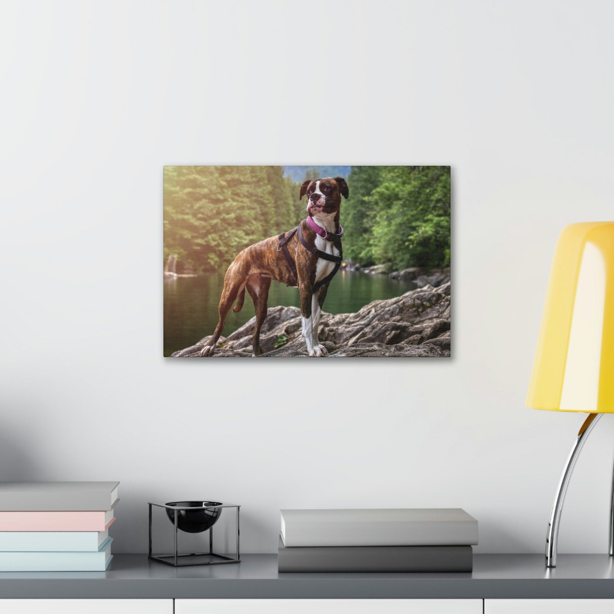 Scripture Walls Majestic Boxer dog Art Majestic Boxer dog Print Animal Wall Art Wildlife Canvas Prints Wall Art Ready to Hang Unframed-Express Your Love Gifts