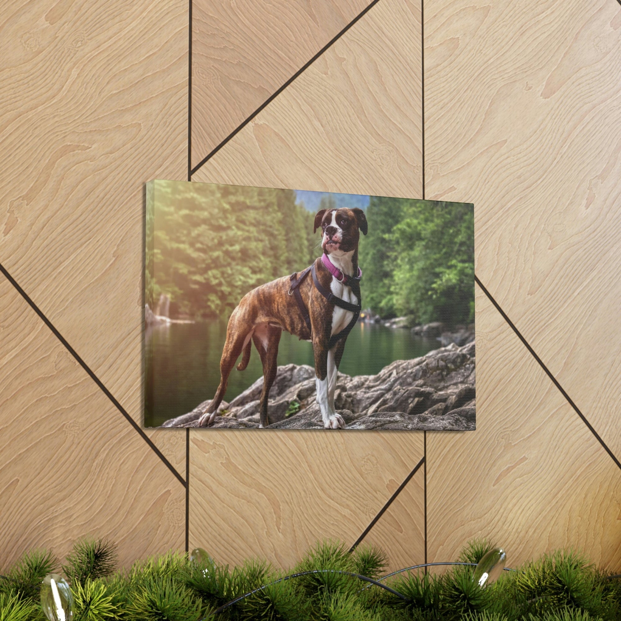 Scripture Walls Majestic Boxer dog Art Majestic Boxer dog Print Animal Wall Art Wildlife Canvas Prints Wall Art Ready to Hang Unframed-Express Your Love Gifts