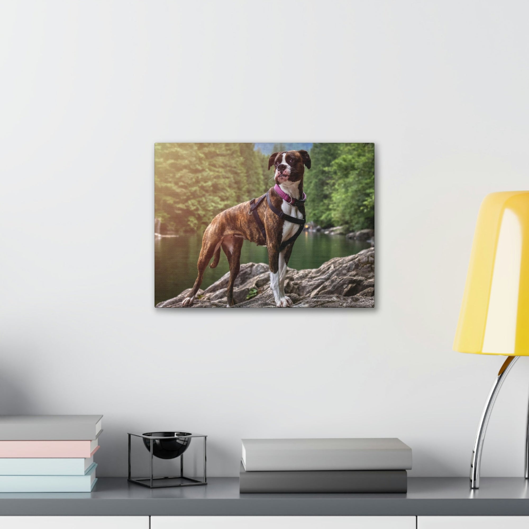 Scripture Walls Majestic Boxer dog Art Majestic Boxer dog Print Animal Wall Art Wildlife Canvas Prints Wall Art Ready to Hang Unframed-Express Your Love Gifts