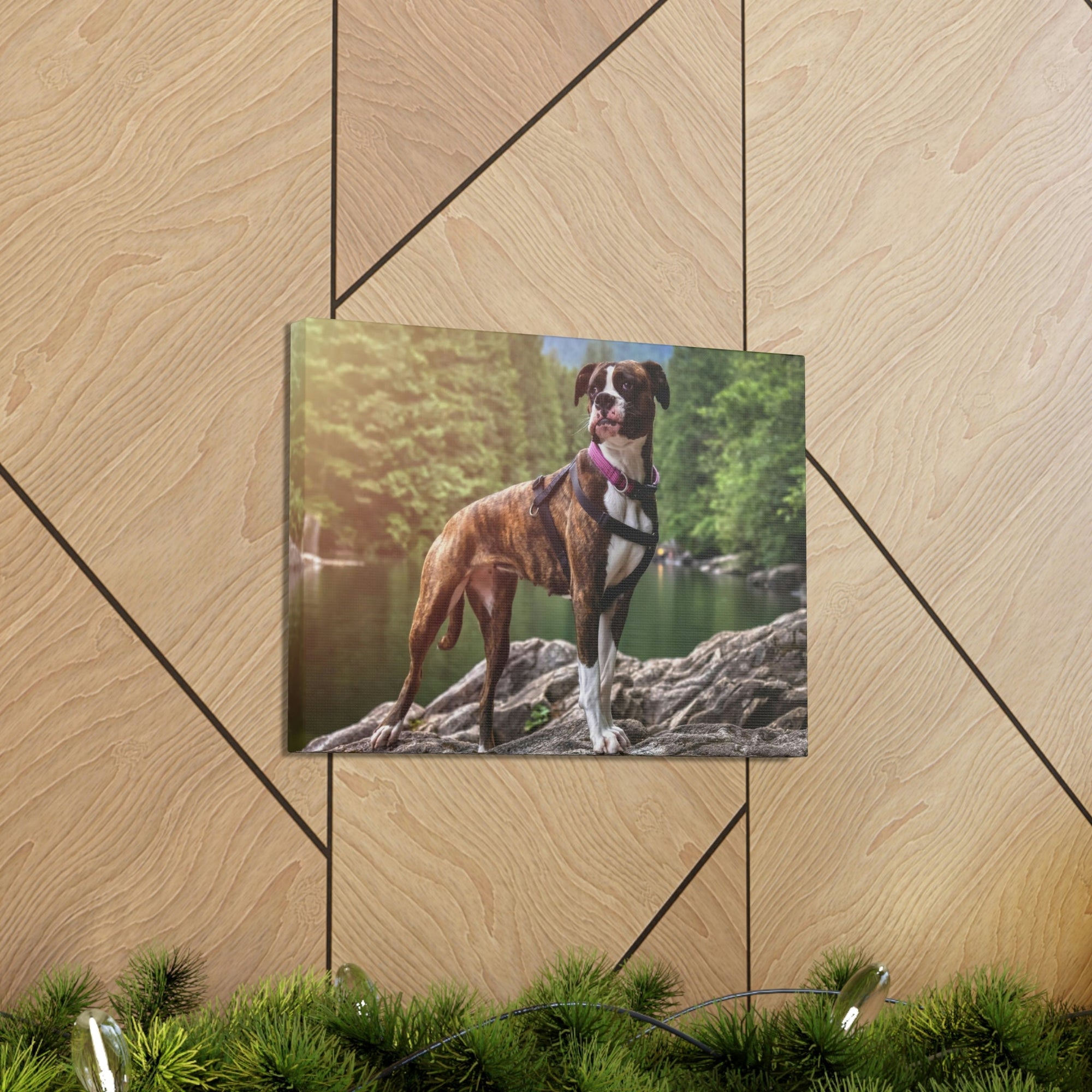 Scripture Walls Majestic Boxer dog Art Majestic Boxer dog Print Animal Wall Art Wildlife Canvas Prints Wall Art Ready to Hang Unframed-Express Your Love Gifts