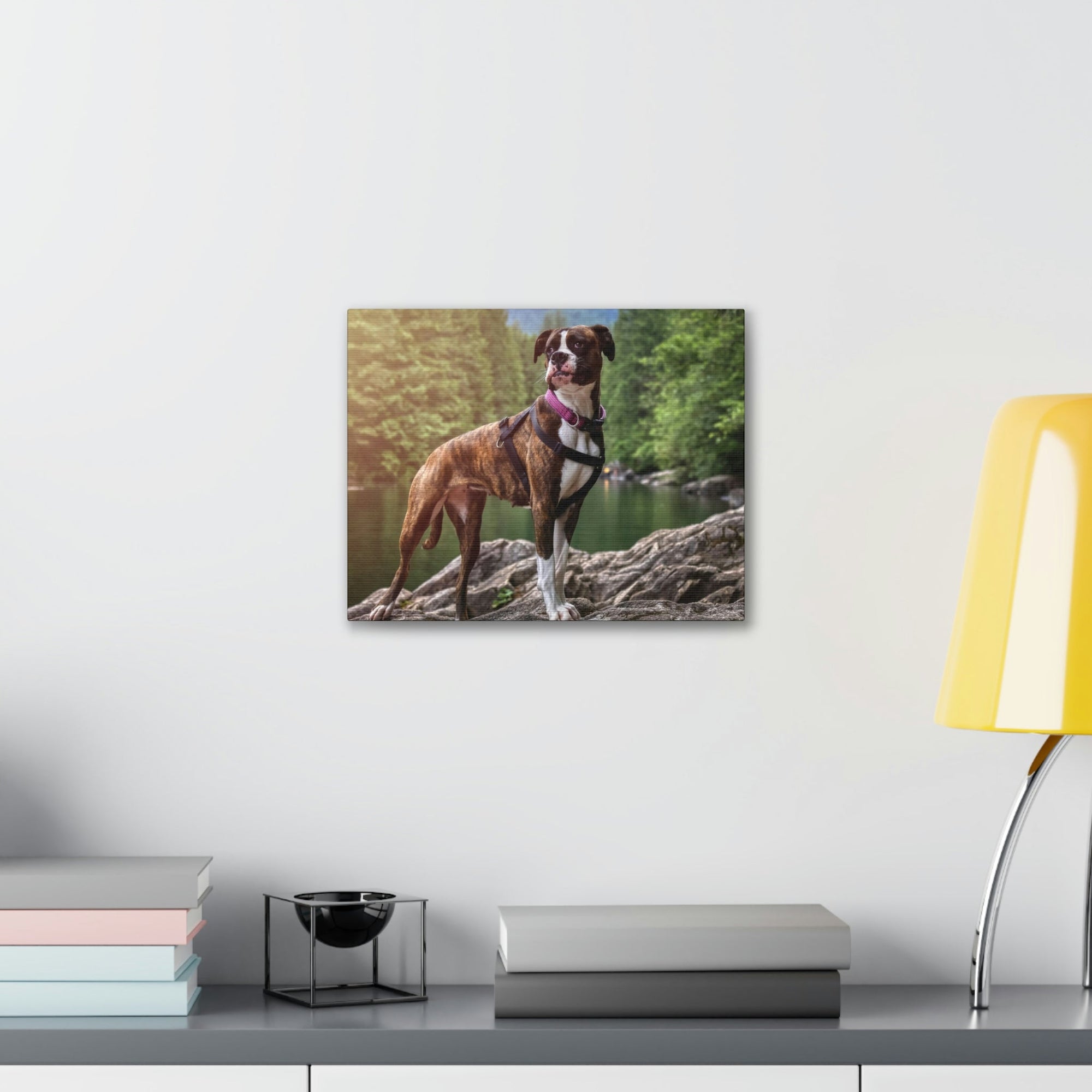 Scripture Walls Majestic Boxer dog Art Majestic Boxer dog Print Animal Wall Art Wildlife Canvas Prints Wall Art Ready to Hang Unframed-Express Your Love Gifts