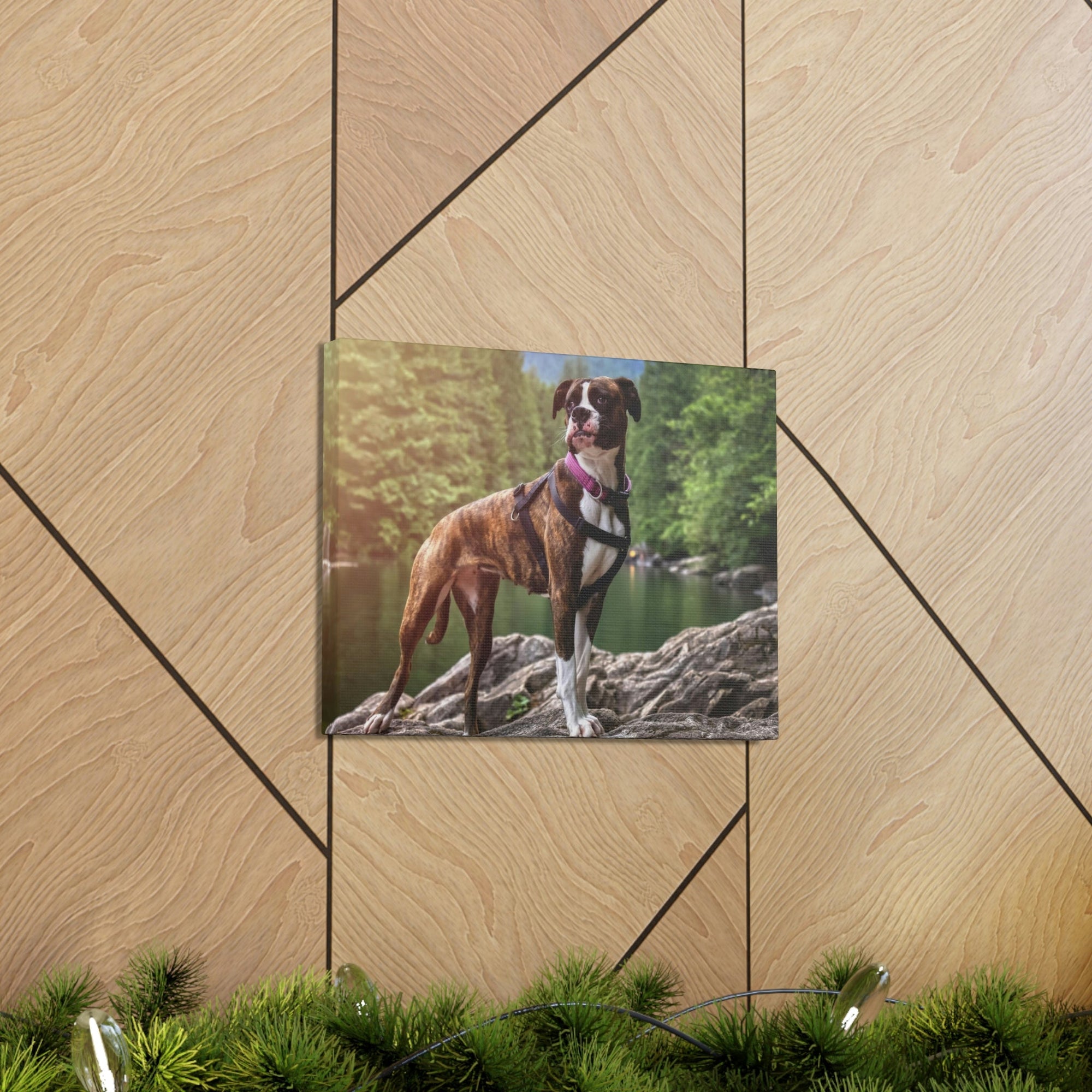 Scripture Walls Majestic Boxer dog Art Majestic Boxer dog Print Animal Wall Art Wildlife Canvas Prints Wall Art Ready to Hang Unframed-Express Your Love Gifts