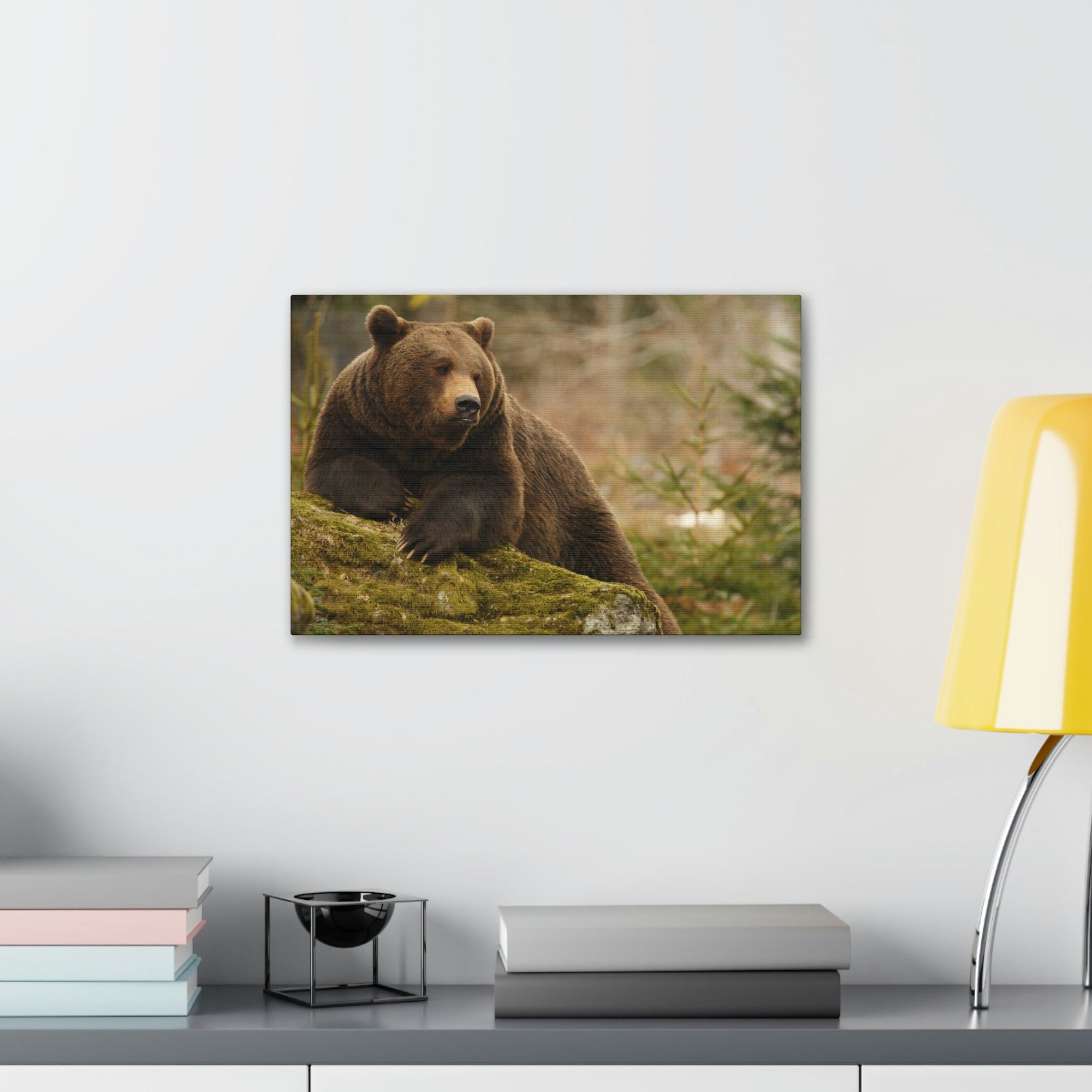 Scripture Walls Majestic Brown Bear Art Majestic Brown Bear Print Animal Wall Art Wildlife Canvas Prints Wall Art Ready to Hang Unframed-Express Your Love Gifts