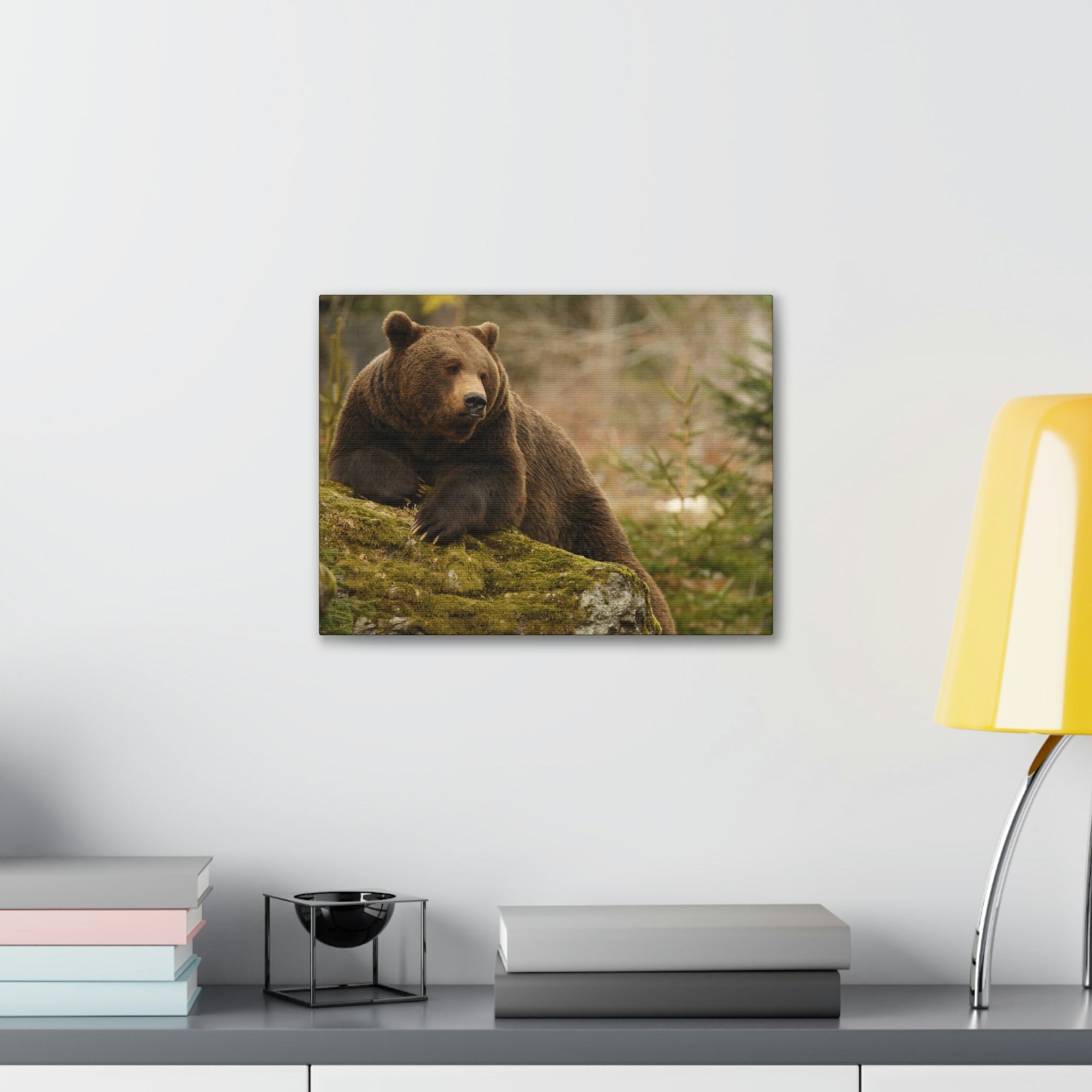 Scripture Walls Majestic Brown Bear Art Majestic Brown Bear Print Animal Wall Art Wildlife Canvas Prints Wall Art Ready to Hang Unframed-Express Your Love Gifts