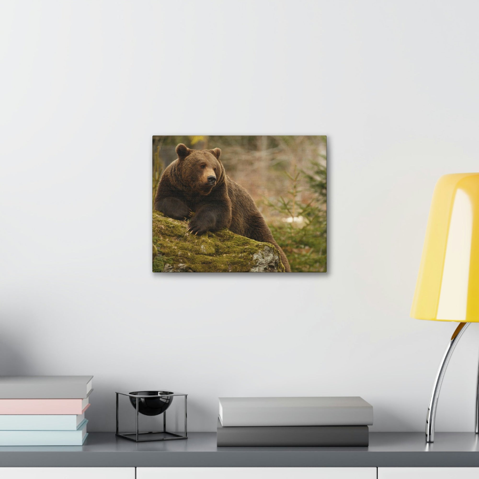 Scripture Walls Majestic Brown Bear Art Majestic Brown Bear Print Animal Wall Art Wildlife Canvas Prints Wall Art Ready to Hang Unframed-Express Your Love Gifts