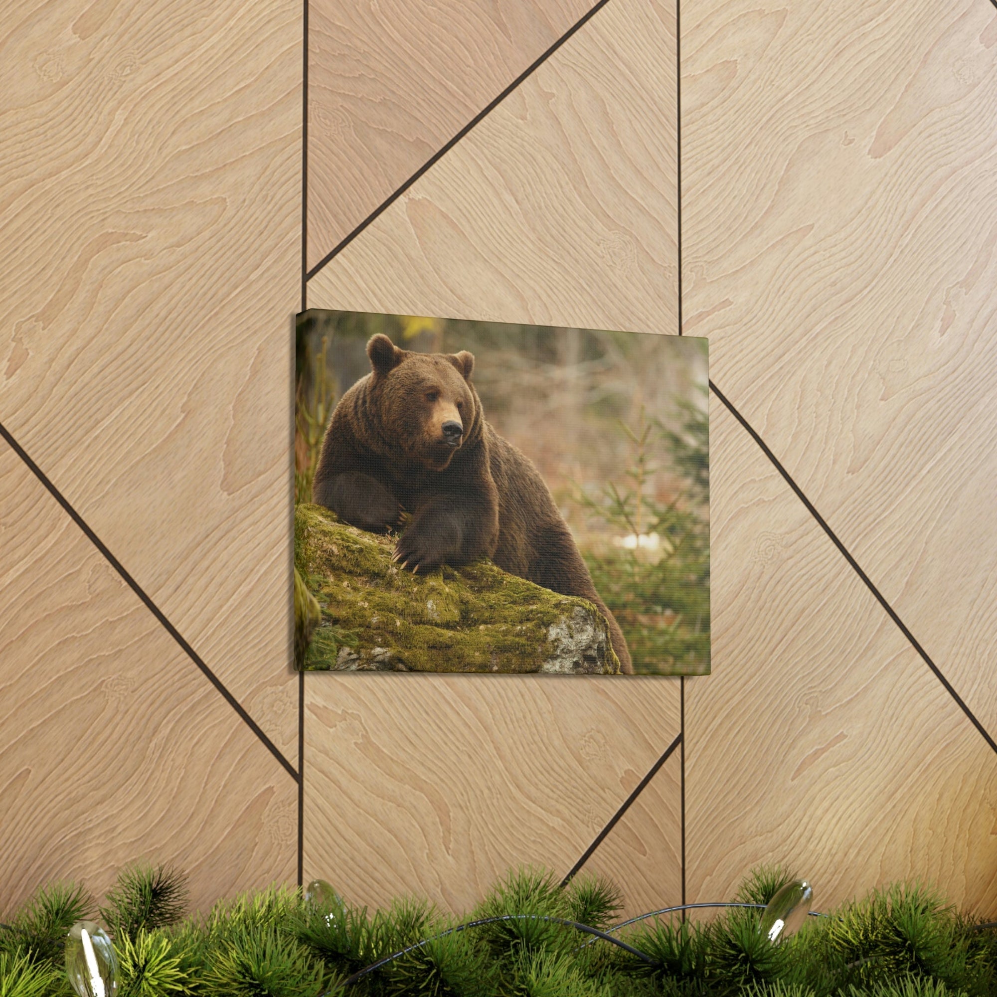 Scripture Walls Majestic Brown Bear Art Majestic Brown Bear Print Animal Wall Art Wildlife Canvas Prints Wall Art Ready to Hang Unframed-Express Your Love Gifts