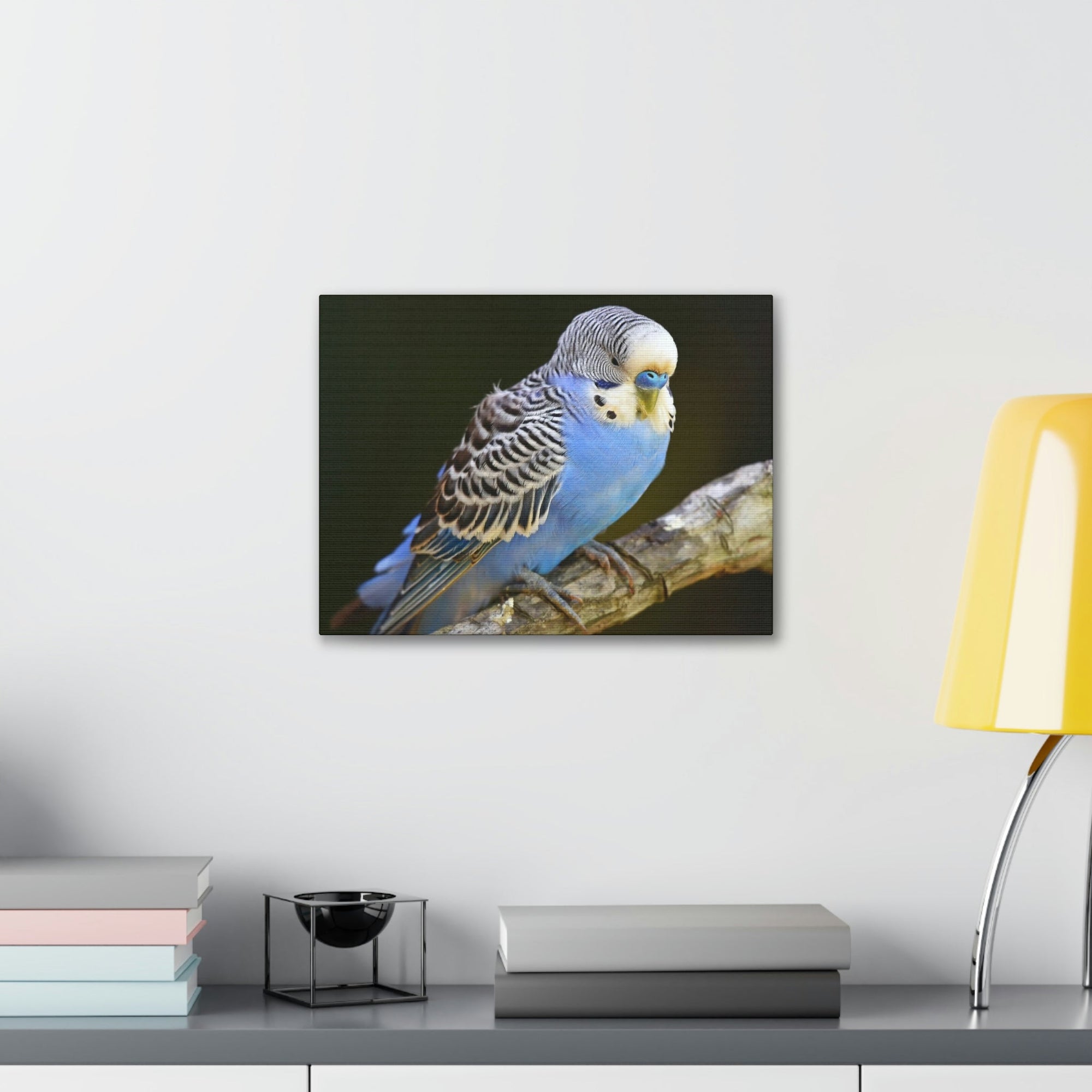 Scripture Walls Majestic Budgie Art Majestic Budgie Print Animal Wall Art Wildlife Canvas Prints Wall Art Ready to Hang Unframed-Express Your Love Gifts