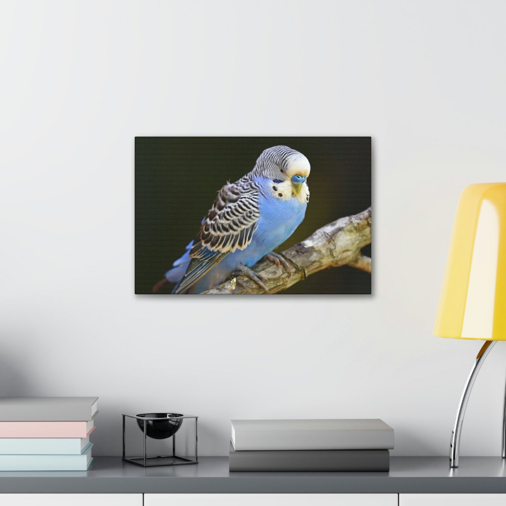 Scripture Walls Majestic Budgie Art Majestic Budgie Print Animal Wall Art Wildlife Canvas Prints Wall Art Ready to Hang Unframed-Express Your Love Gifts