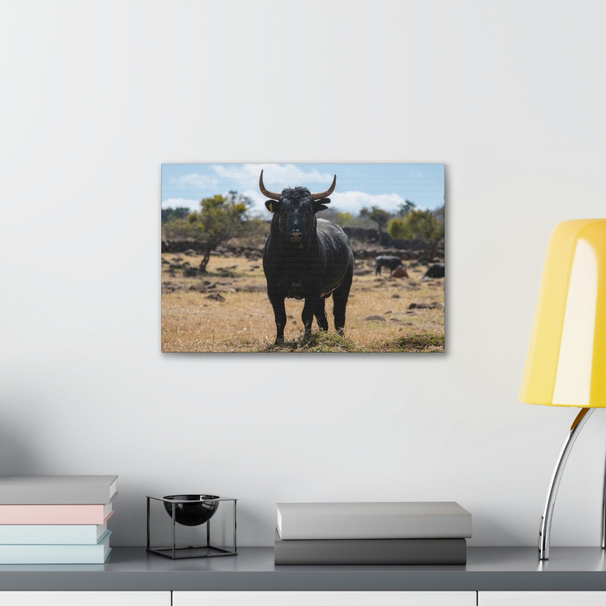 Scripture Walls Majestic Bull Art Majestic Bull Print Animal Wall Art Wildlife Canvas Prints Wall Art Ready to Hang Unframed-Express Your Love Gifts