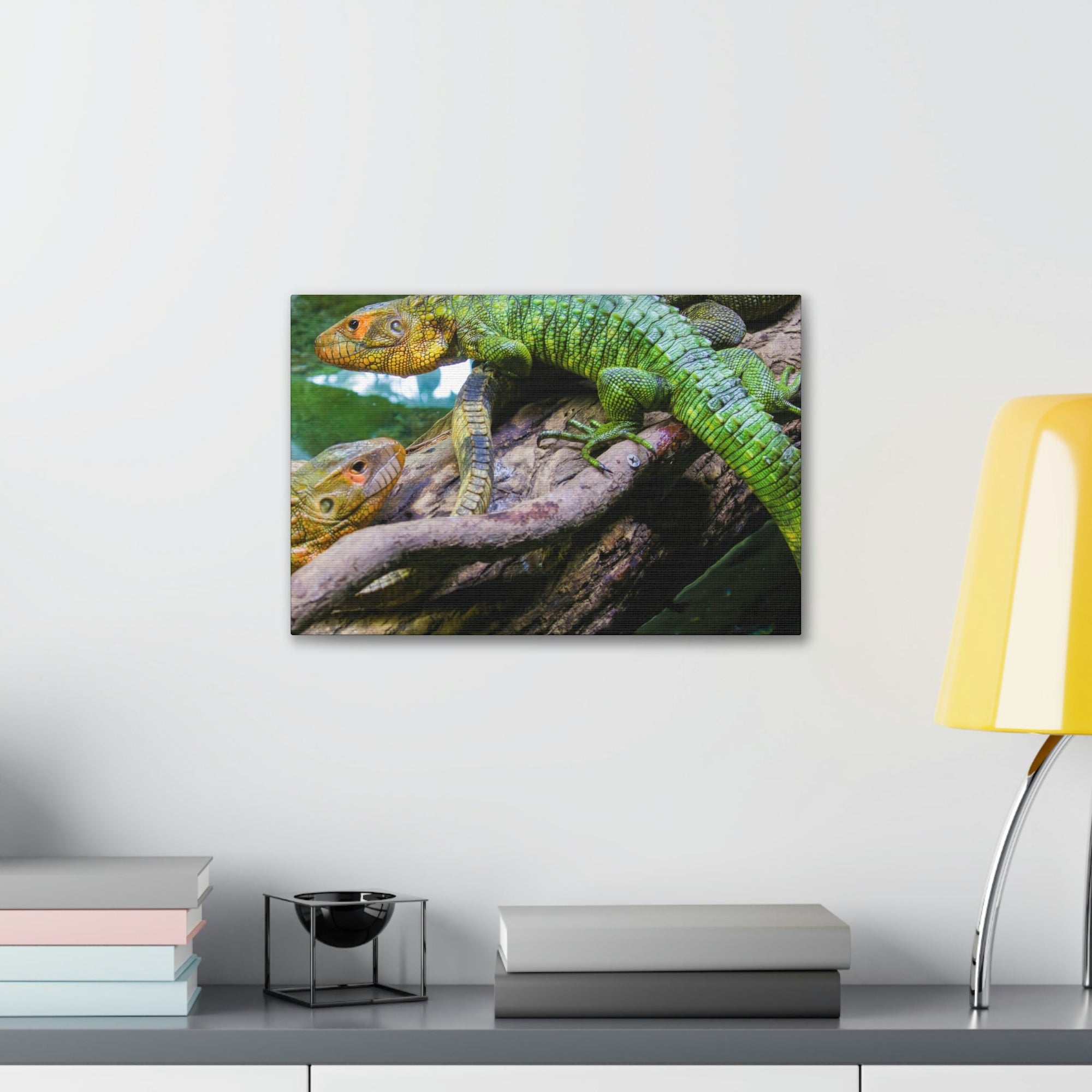 Scripture Walls Majestic Caiman Lizard Art Majestic Caiman Lizard Print Animal Wall Art Wildlife Canvas Prints Wall Art Ready to Hang Unframed-Express Your Love Gifts