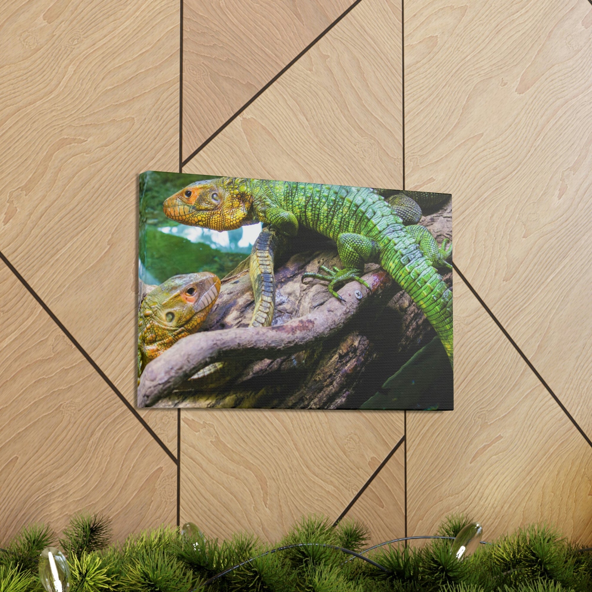 Scripture Walls Majestic Caiman Lizard Art Majestic Caiman Lizard Print Animal Wall Art Wildlife Canvas Prints Wall Art Ready to Hang Unframed-Express Your Love Gifts