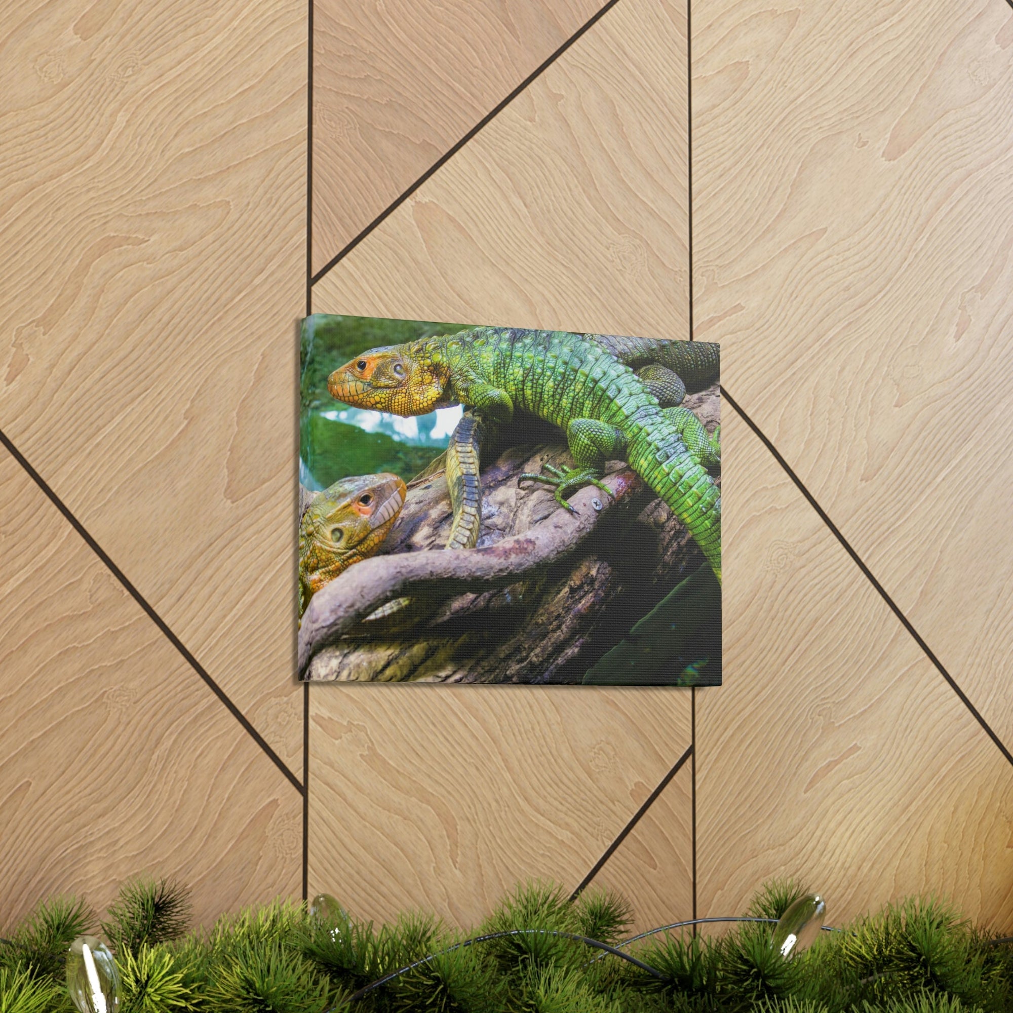 Scripture Walls Majestic Caiman Lizard Art Majestic Caiman Lizard Print Animal Wall Art Wildlife Canvas Prints Wall Art Ready to Hang Unframed-Express Your Love Gifts