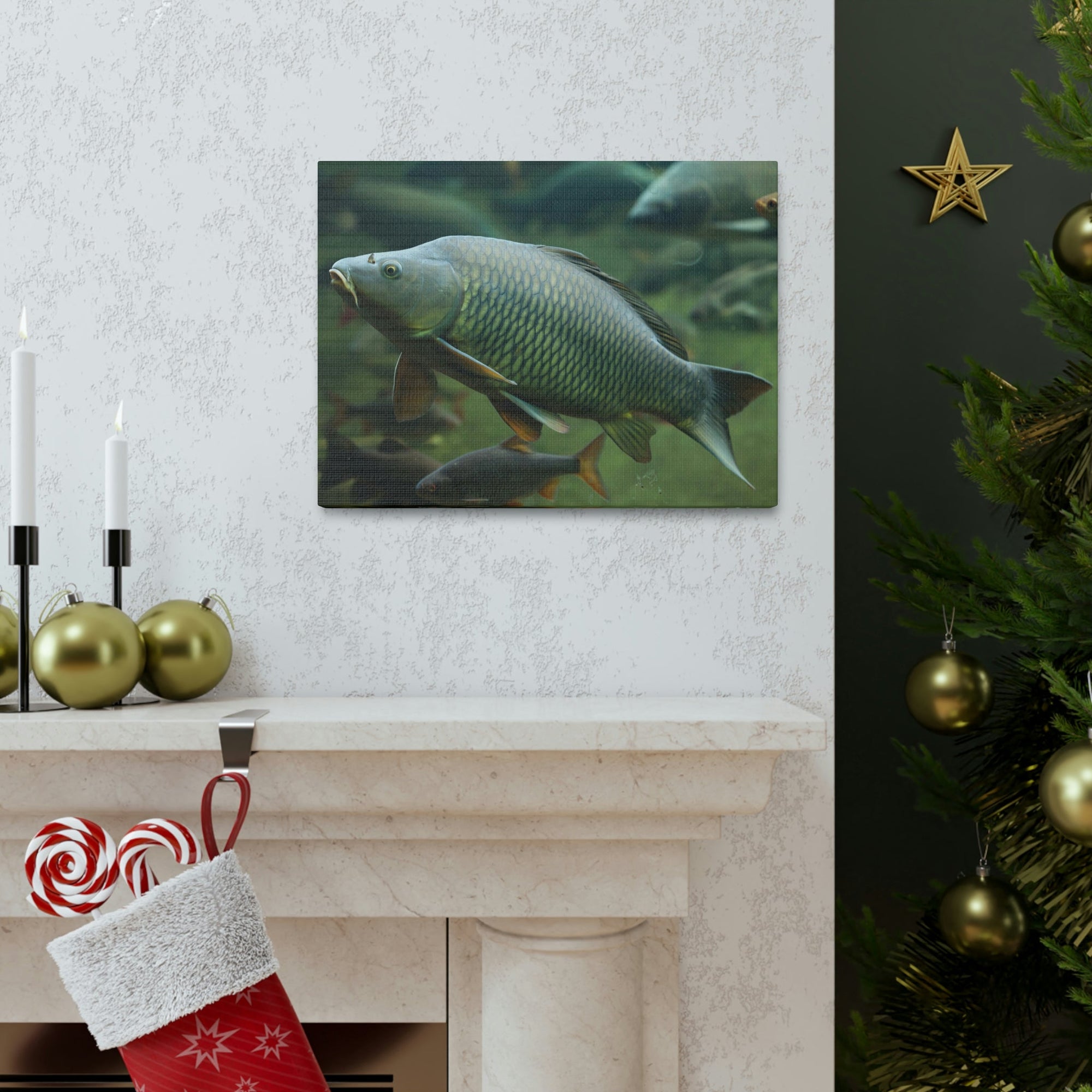 Scripture Walls Majestic Carp Art Majestic Carp Print Animal Wall Art Wildlife Canvas Prints Wall Art Ready to Hang Unframed-Express Your Love Gifts