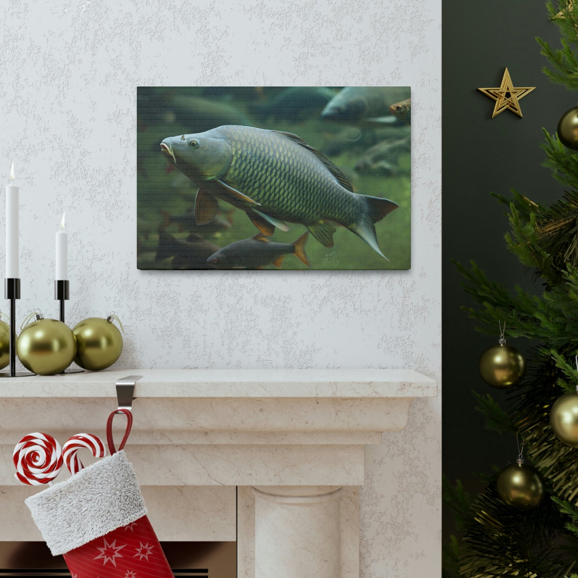 Scripture Walls Majestic Carp Art Majestic Carp Print Animal Wall Art Wildlife Canvas Prints Wall Art Ready to Hang Unframed-Express Your Love Gifts